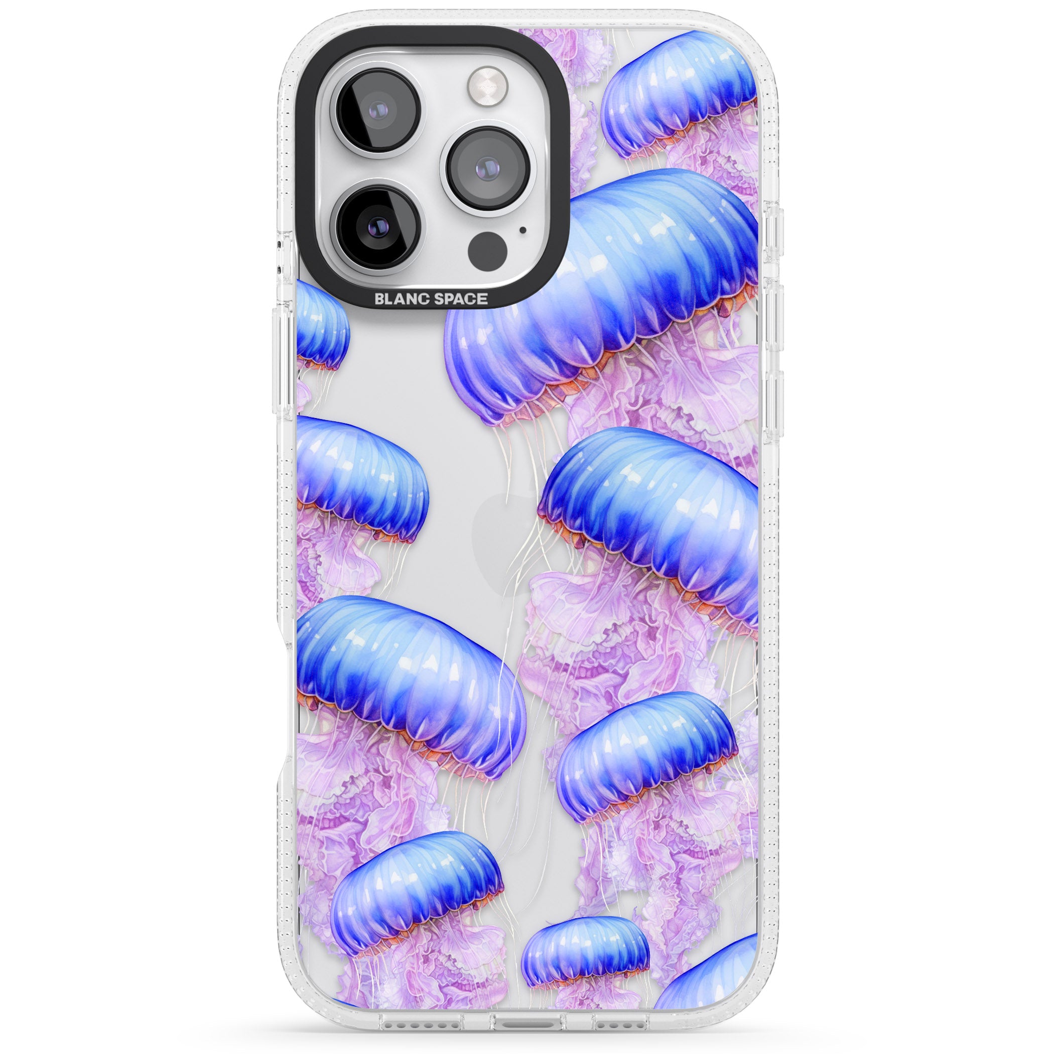 Jellyfish iPhone 16 Pro Max / 16 Pro Clear Case Impact Air - Blanc Space