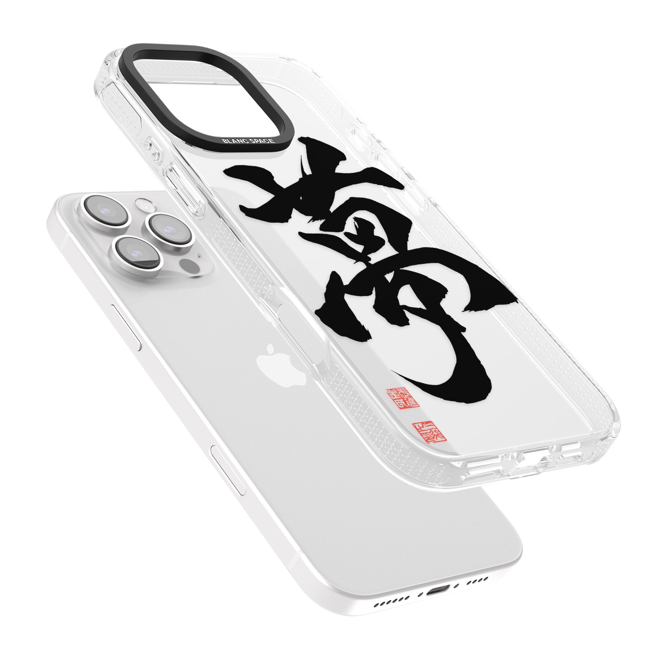 Japanese Kanji - Dream iPhone 16 Pro Max / 16 Pro Clear Case Impact Air - Blanc Space