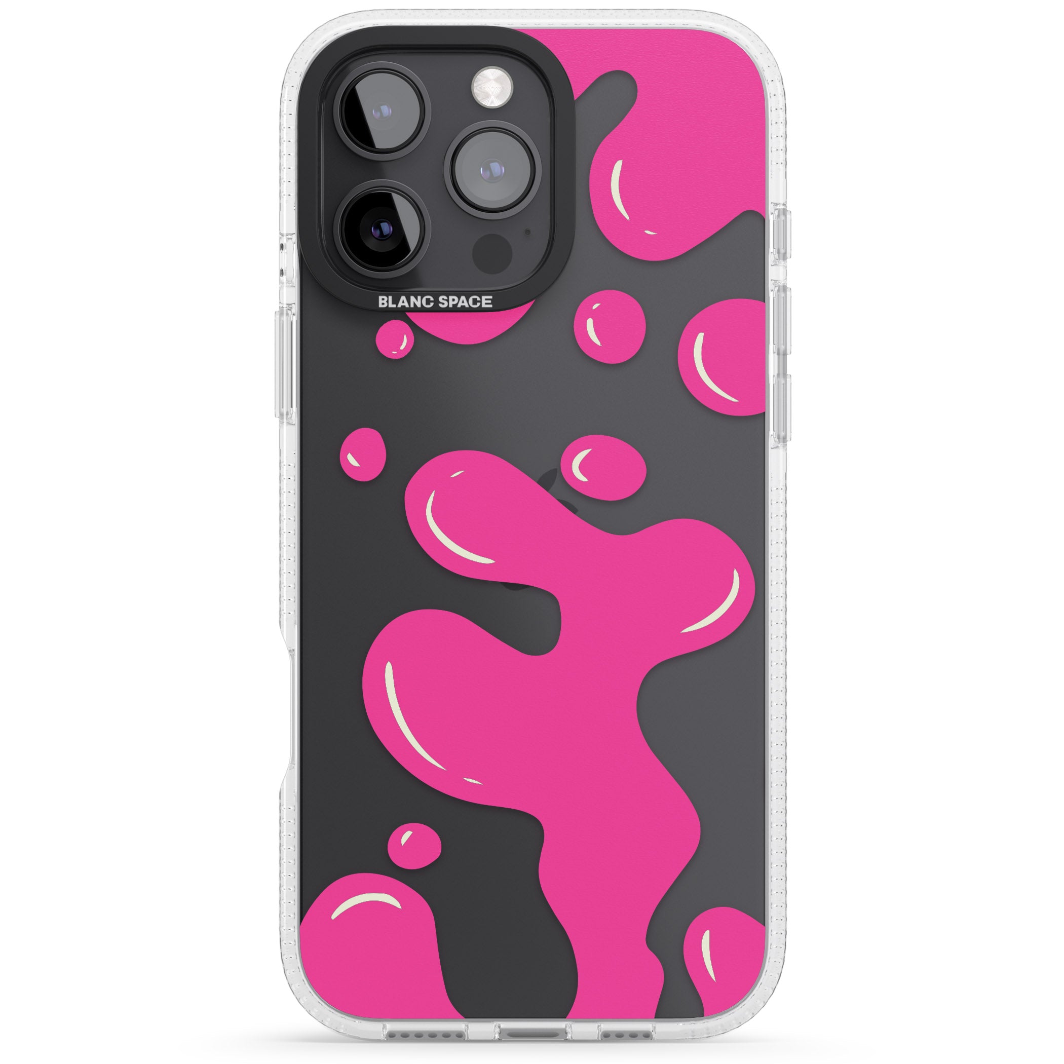 Pink Lava Lamp iPhone 16 Pro Max / 16 Pro Clear Case Impact Air - Blanc Space