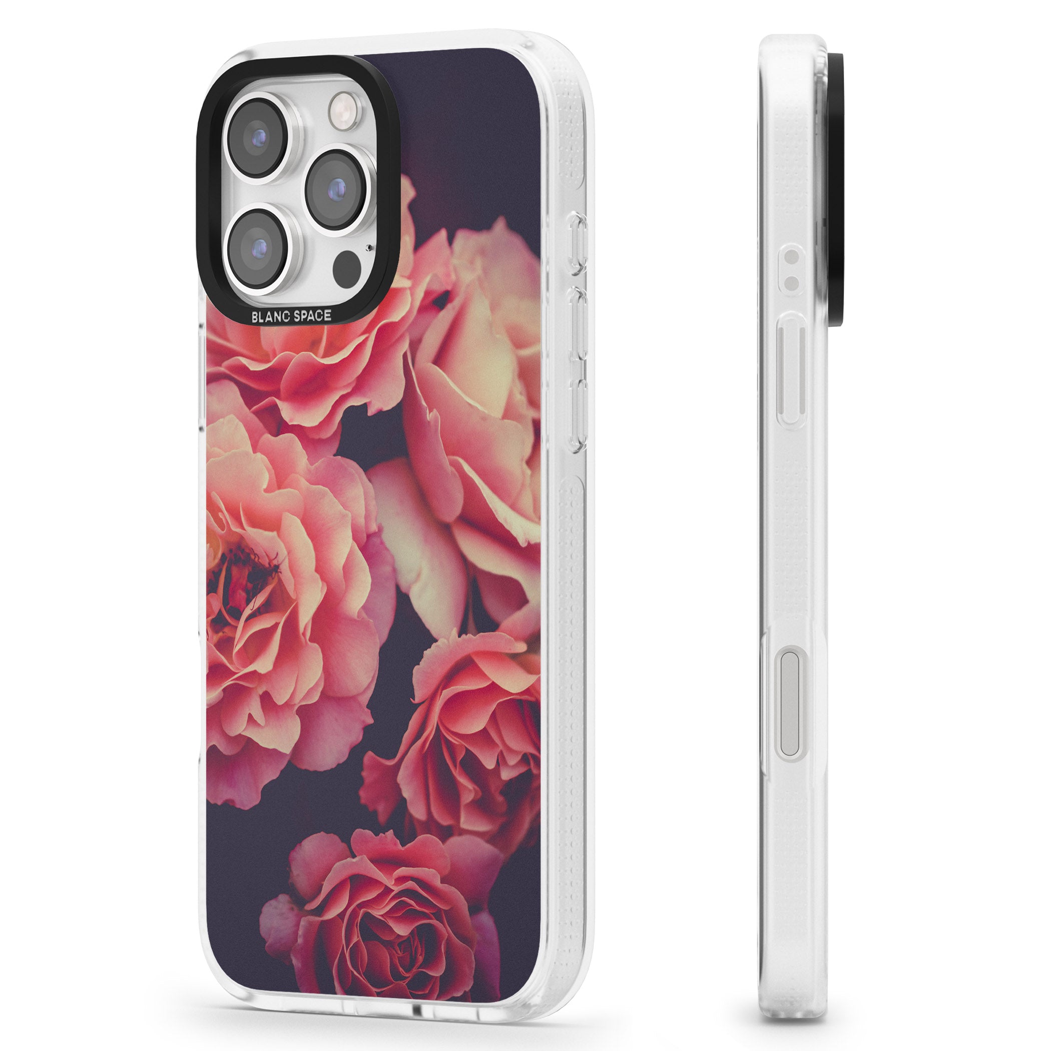 Pink Roses Photograph iPhone 16 Pro Max / 16 Pro Clear Case Impact Air - Blanc Space
