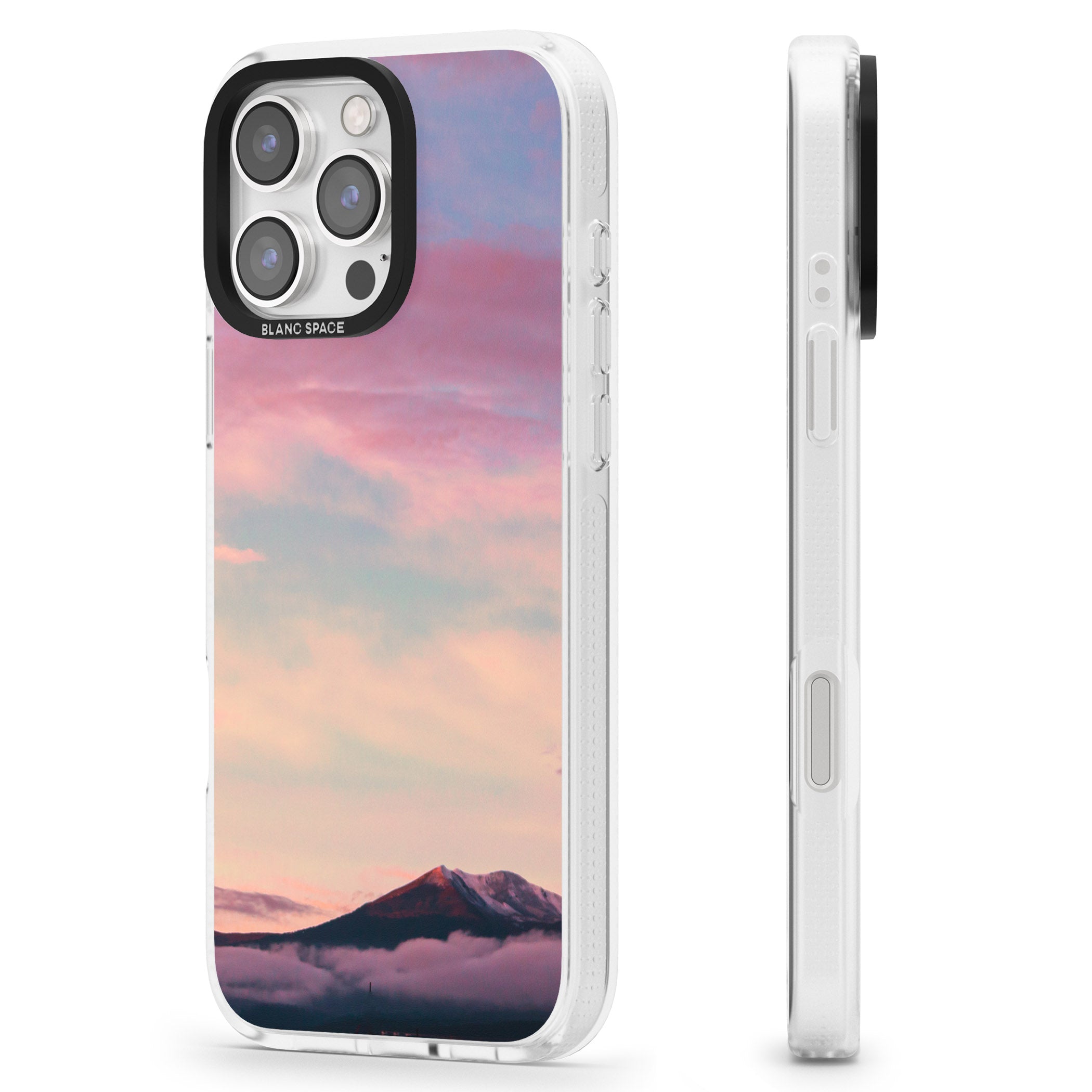 Cloudy Sunset Photograph iPhone 16 Pro Max / 16 Pro Clear Case Impact Air - Blanc Space