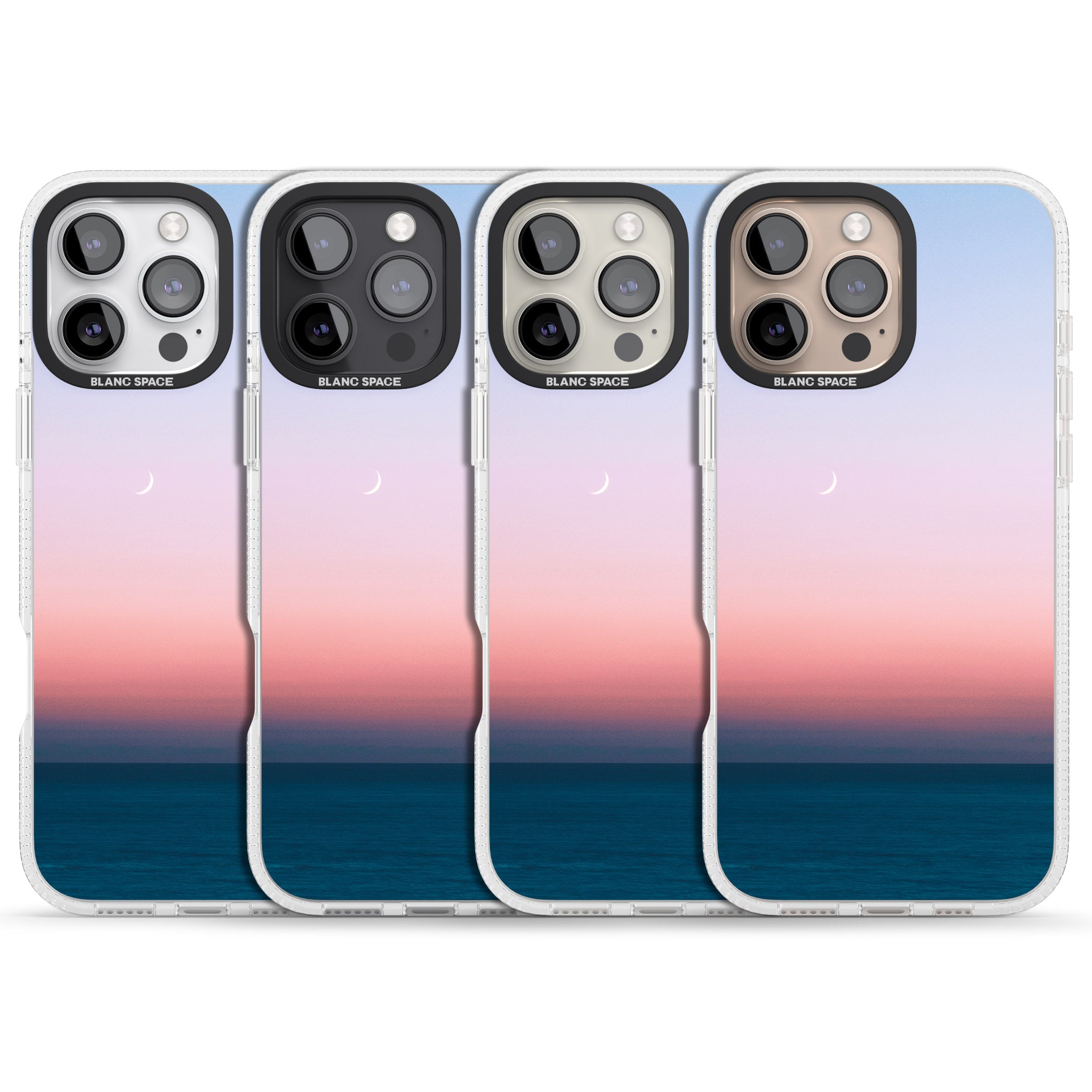Sunset at Sea Photograph iPhone 16 Pro Max / 16 Pro Clear Case Impact Air - Blanc Space