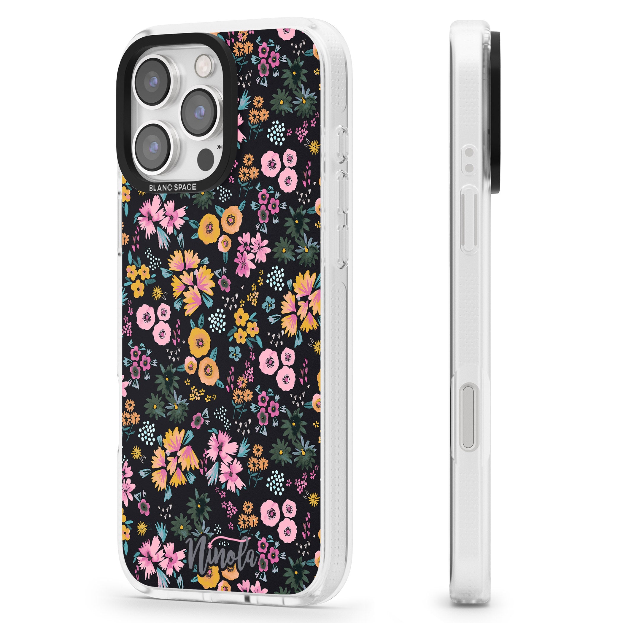 Little Flowers iPhone 16 Pro Max / 16 Pro Clear Case Impact Air - Blanc Space