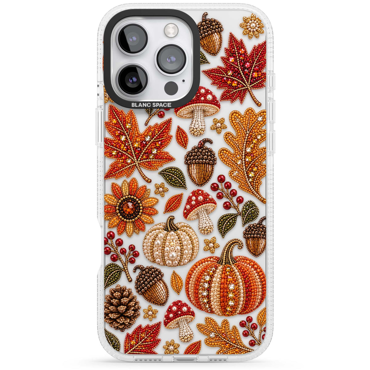 Beaded Autumn iPhone case | Clear Case Impact Air case for iPhone 16 Pro, iPhone 16 Pro Max