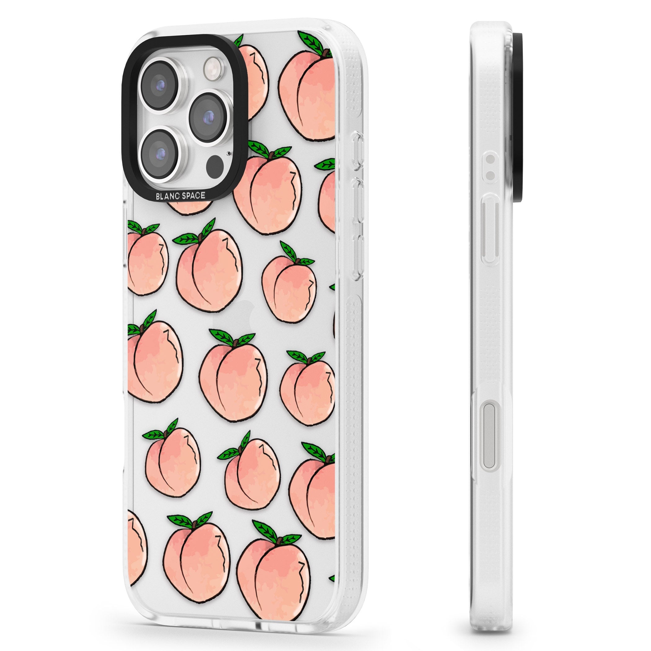 Life's a Peach iPhone 16 Pro Max / 16 Pro Clear Case Impact Air - Blanc Space