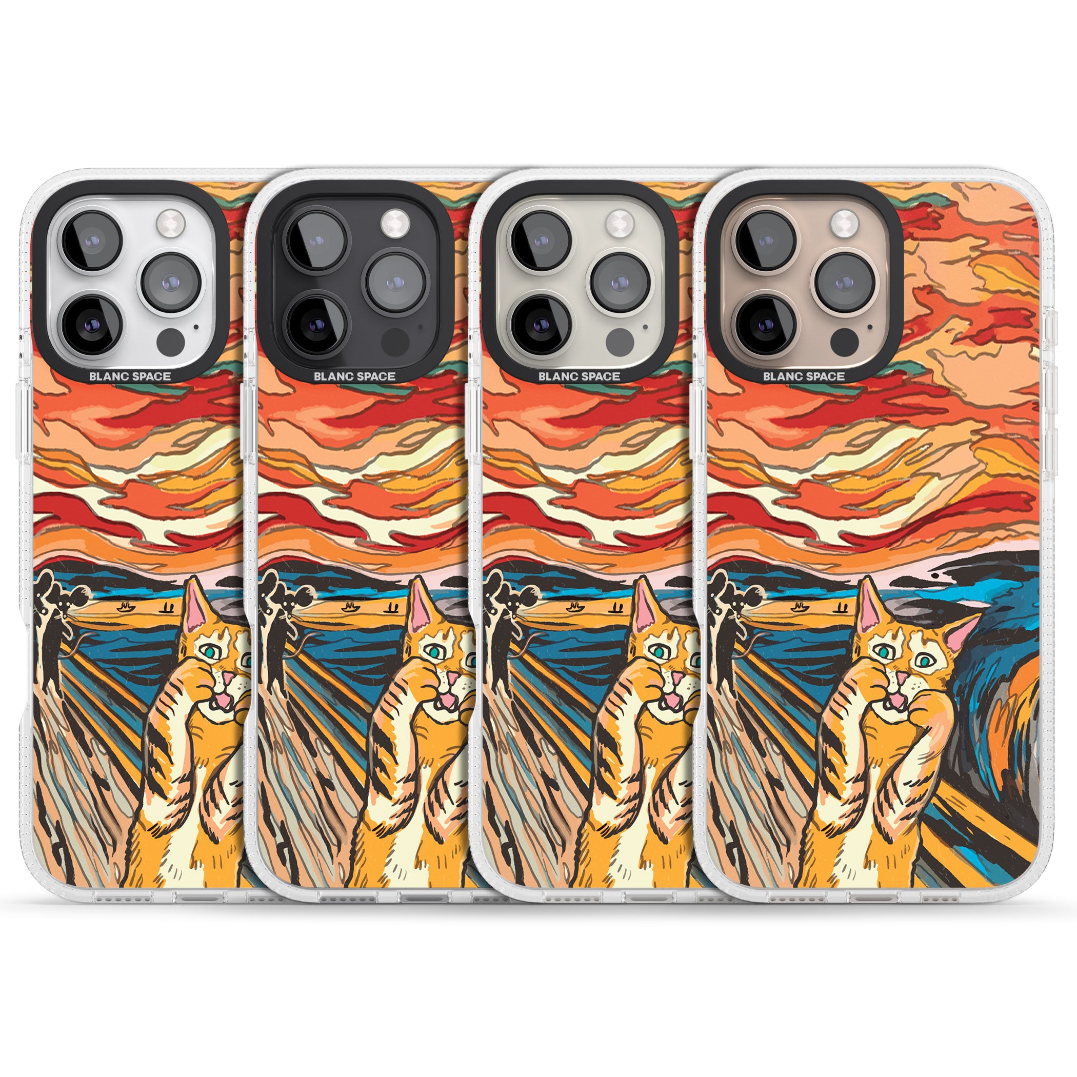 The Meow iPhone 16 Pro Max / 16 Pro Clear Case Impact Air - Blanc Space