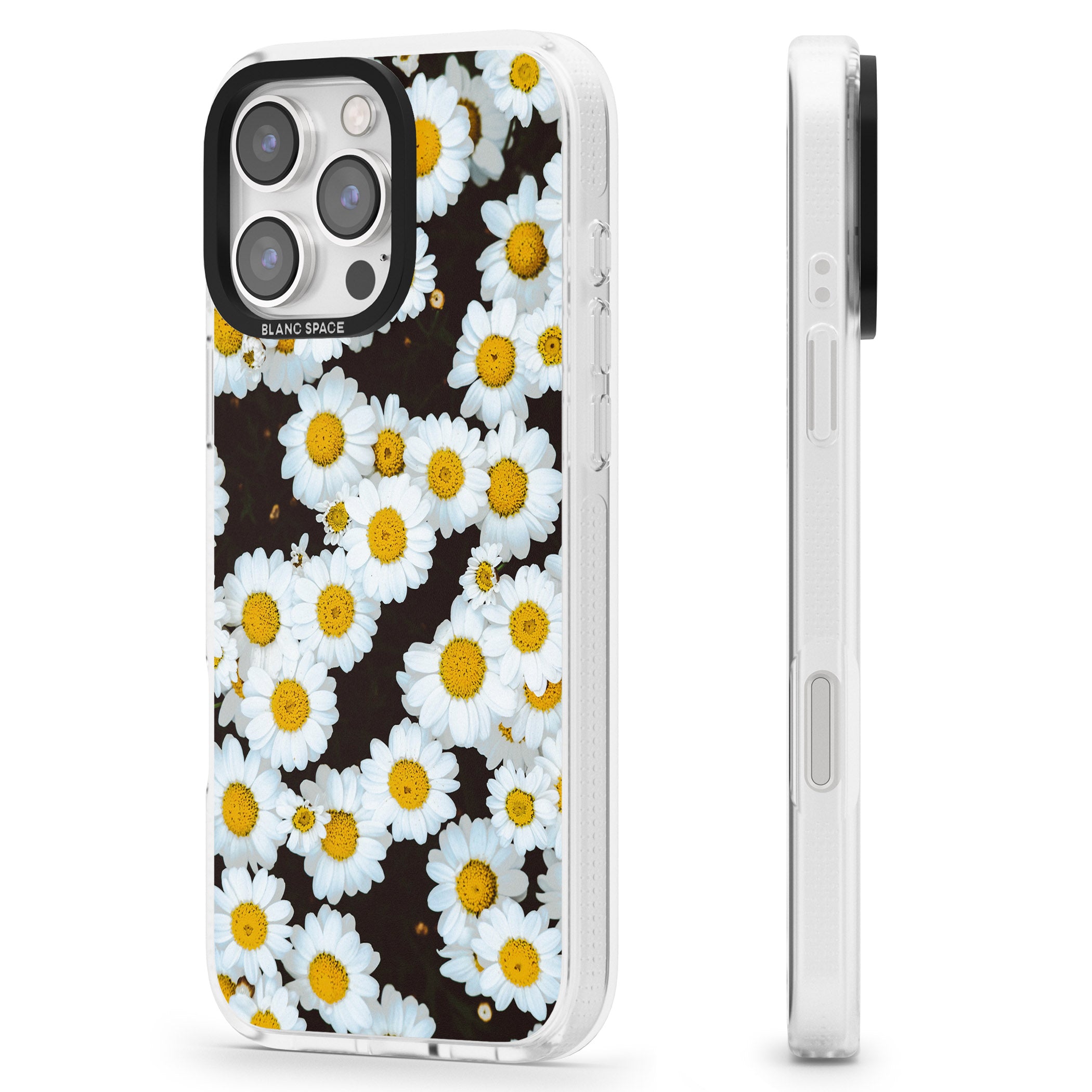 Daisies - Real Floral Photographs iPhone 16 Pro Max / 16 Pro Clear Case Impact Air - Blanc Space