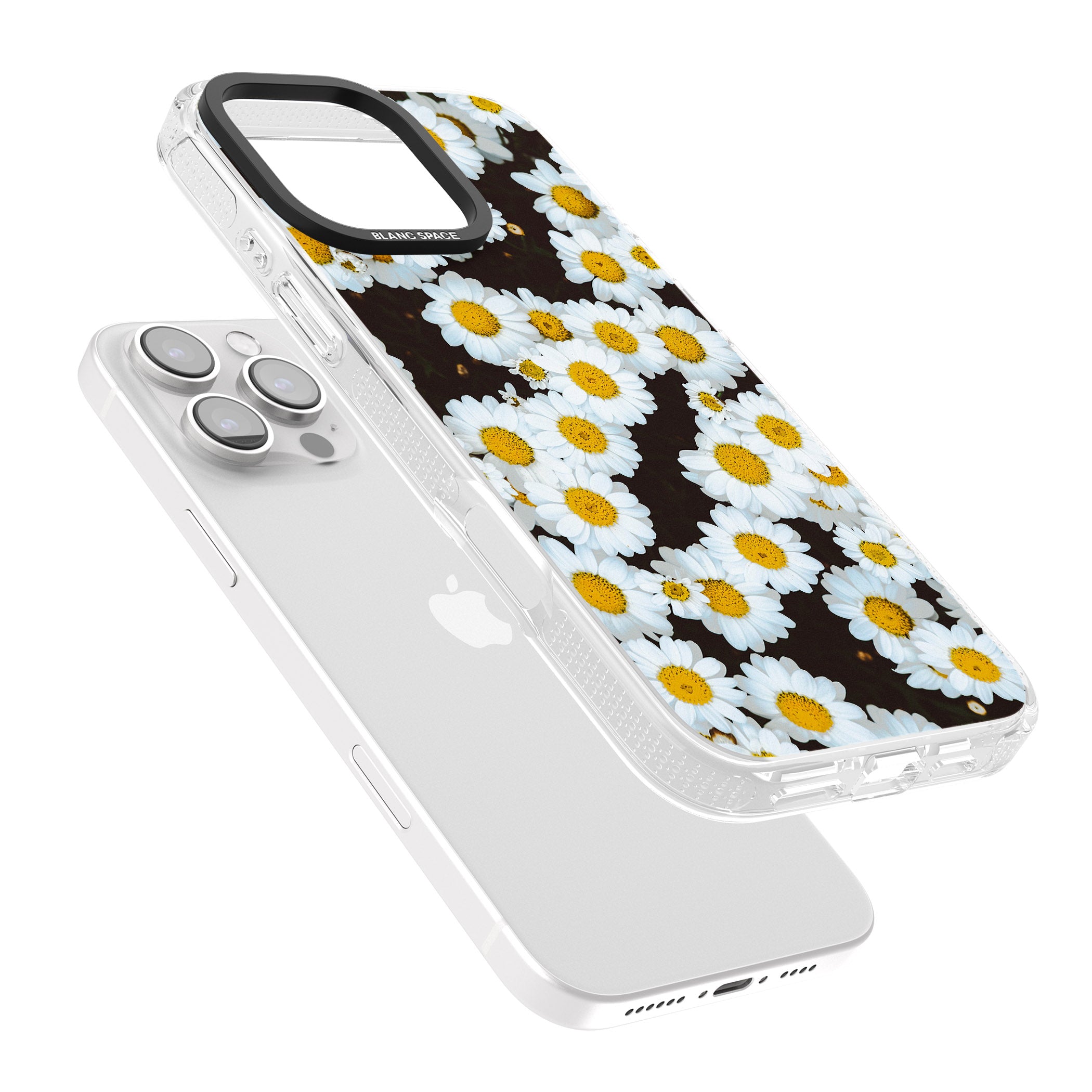 Daisies - Real Floral Photographs iPhone 16 Pro Max / 16 Pro Clear Case Impact Air - Blanc Space