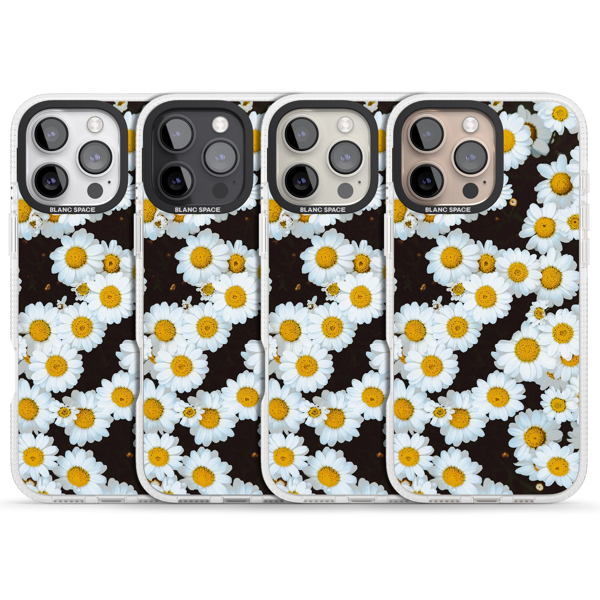 Daisies - Real Floral Photographs iPhone 16 Pro Max / 16 Pro Clear Case Impact Air - Blanc Space