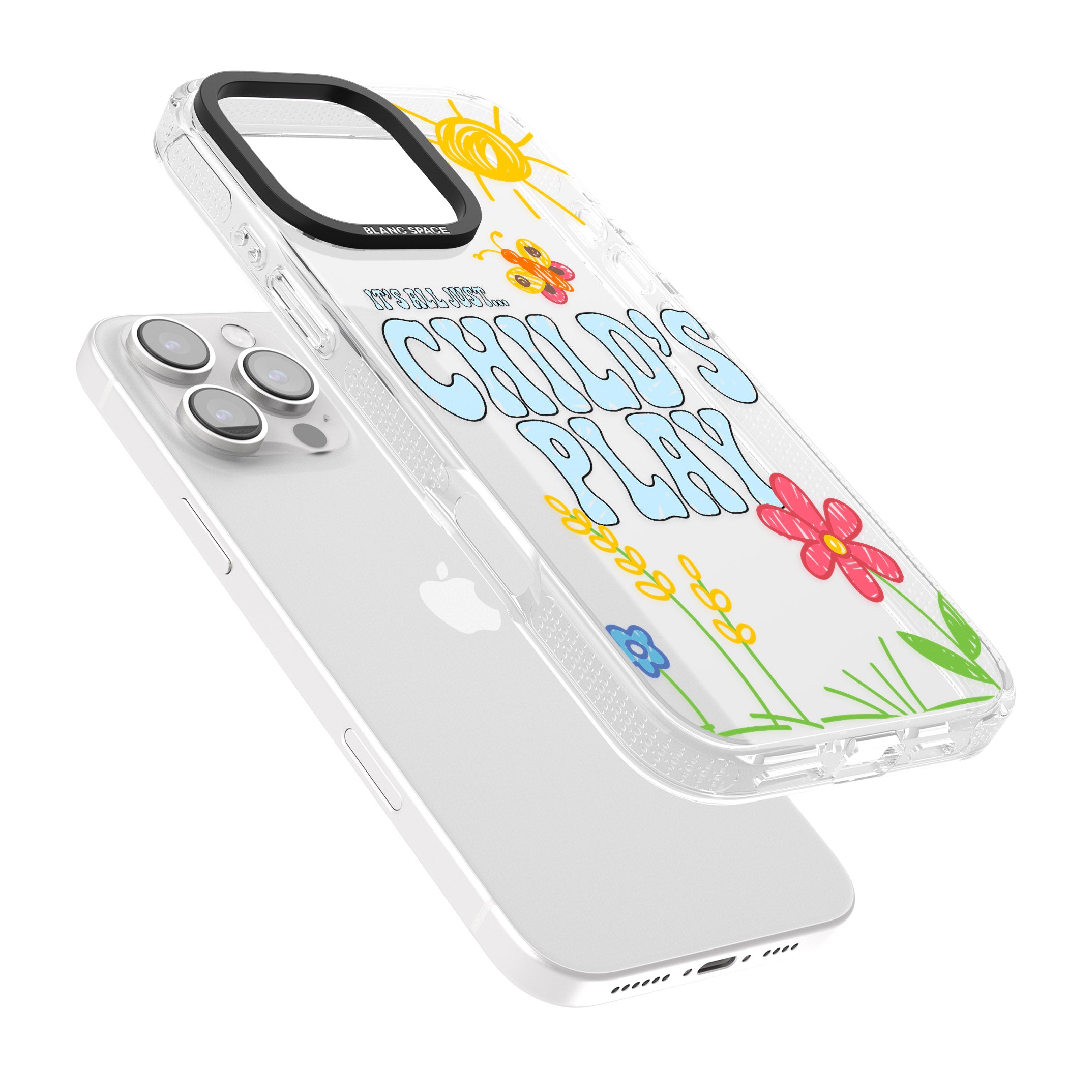 Child's Play iPhone 16 Pro Max / 16 Pro Clear Case Impact Air - Blanc Space