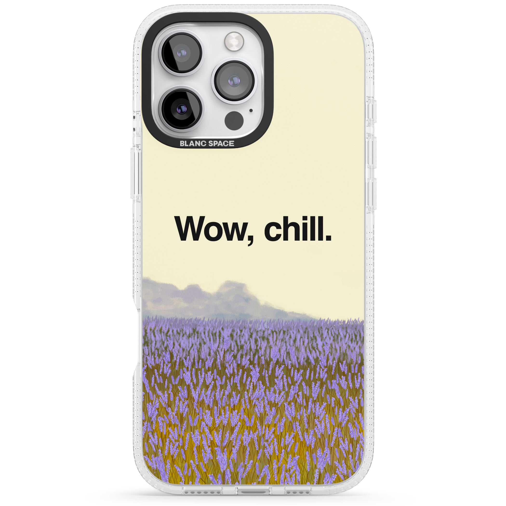 Wow, chill iPhone 16 Pro Max / 16 Pro Clear Case Impact Air - Blanc Space