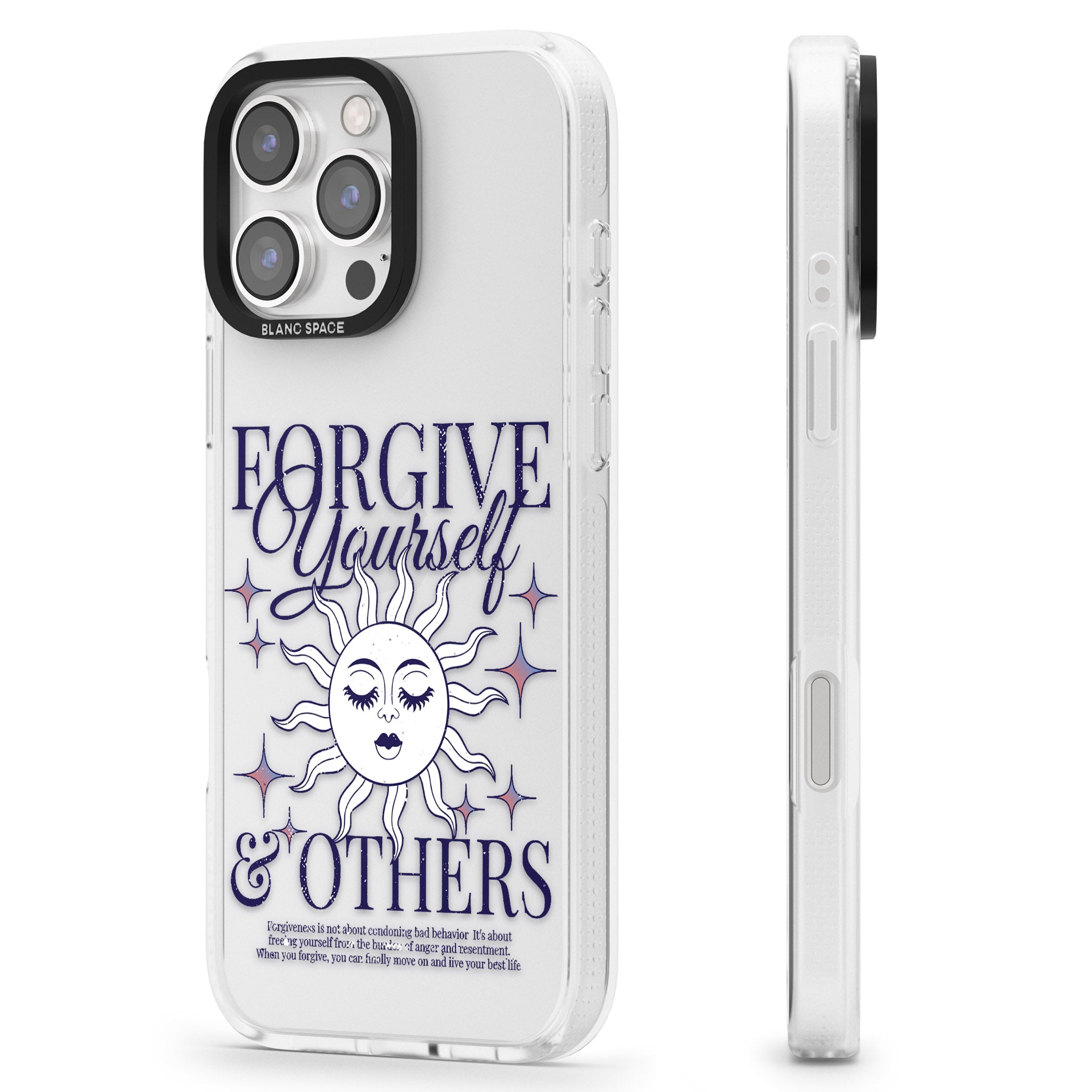 Forgiveness iPhone 16 Pro Max / 16 Pro Clear Case Impact Air - Blanc Space