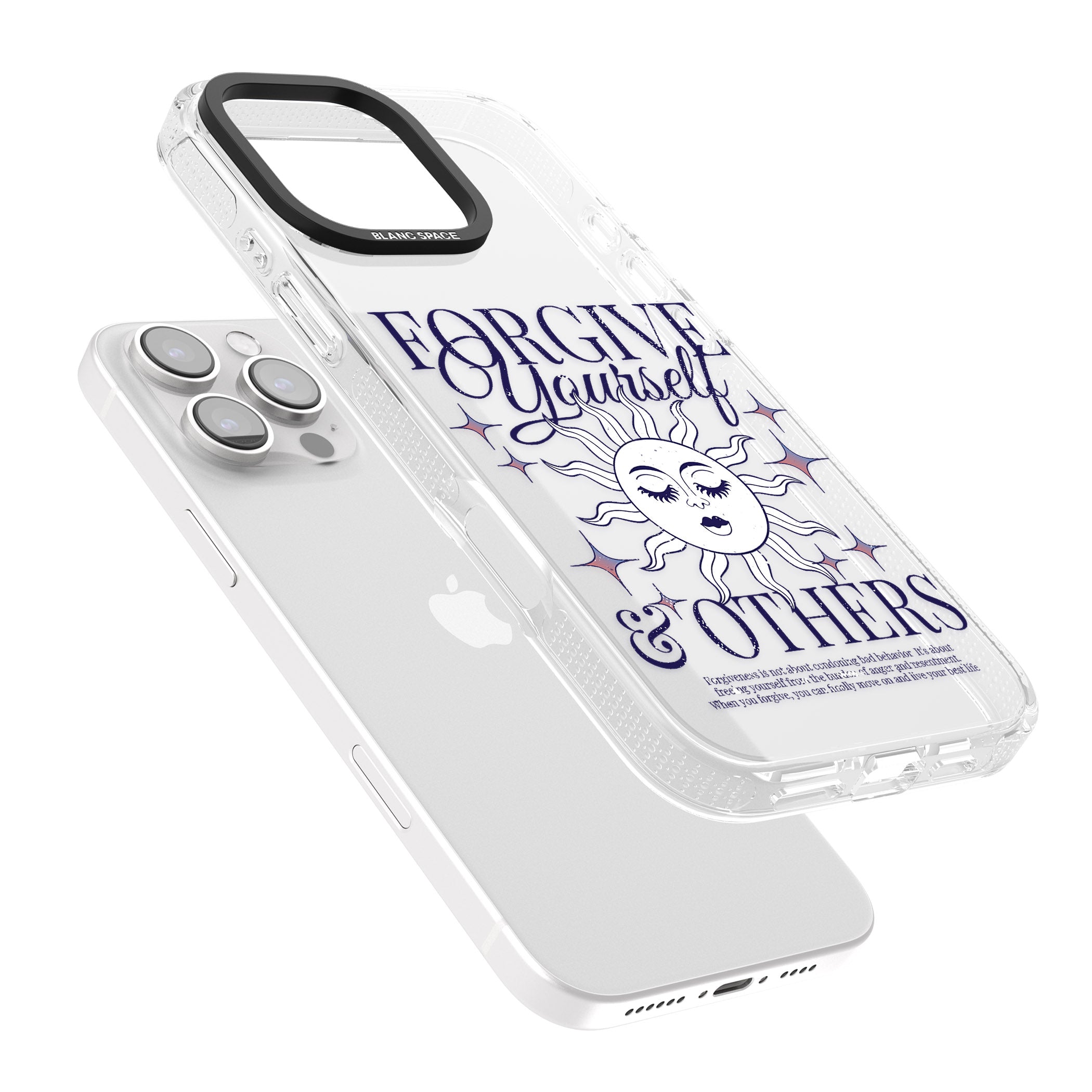 Forgiveness iPhone 16 Pro Max / 16 Pro Clear Case Impact Air - Blanc Space