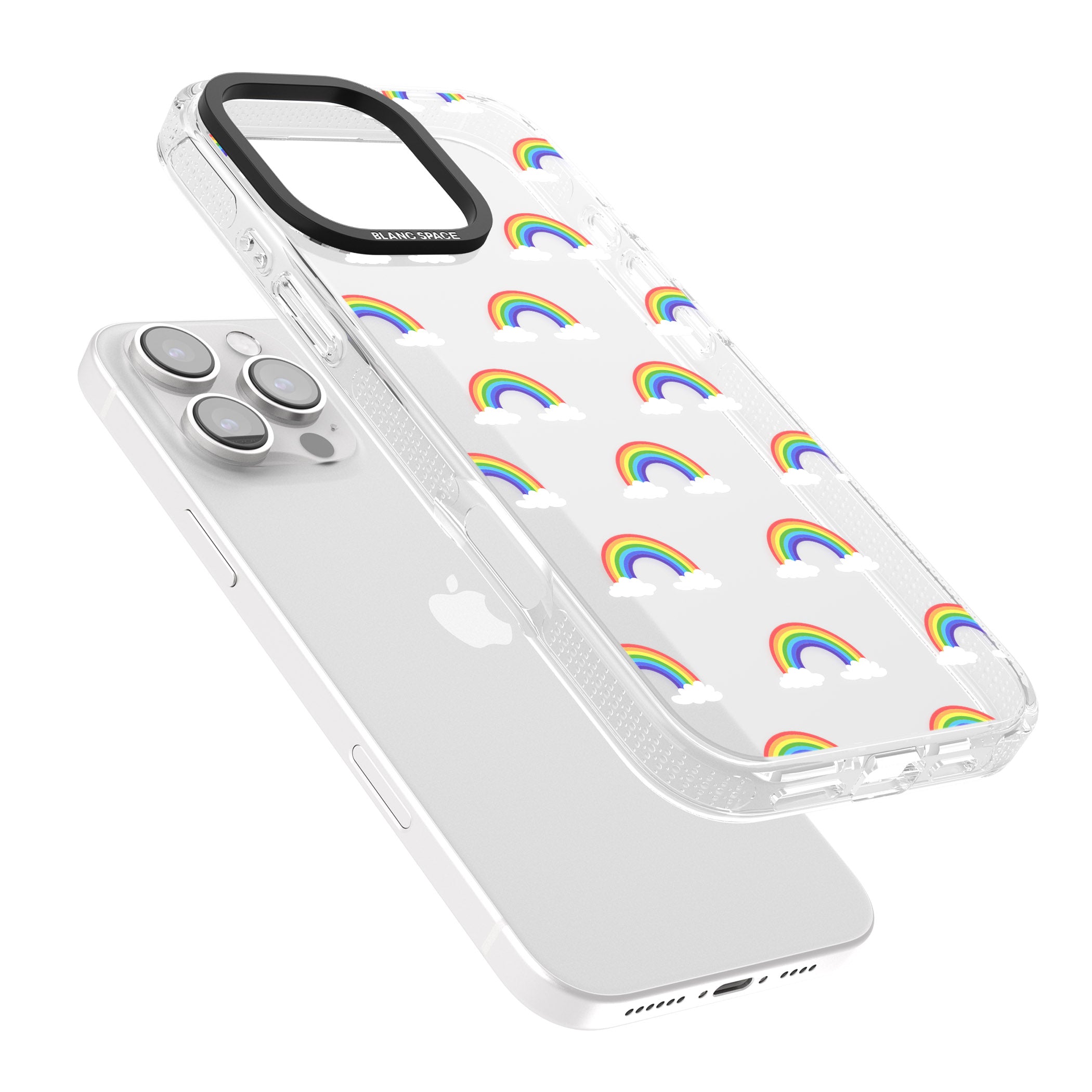 Rainbow of possibilities iPhone 16 Pro Max / 16 Pro Clear Case Impact Air - Blanc Space