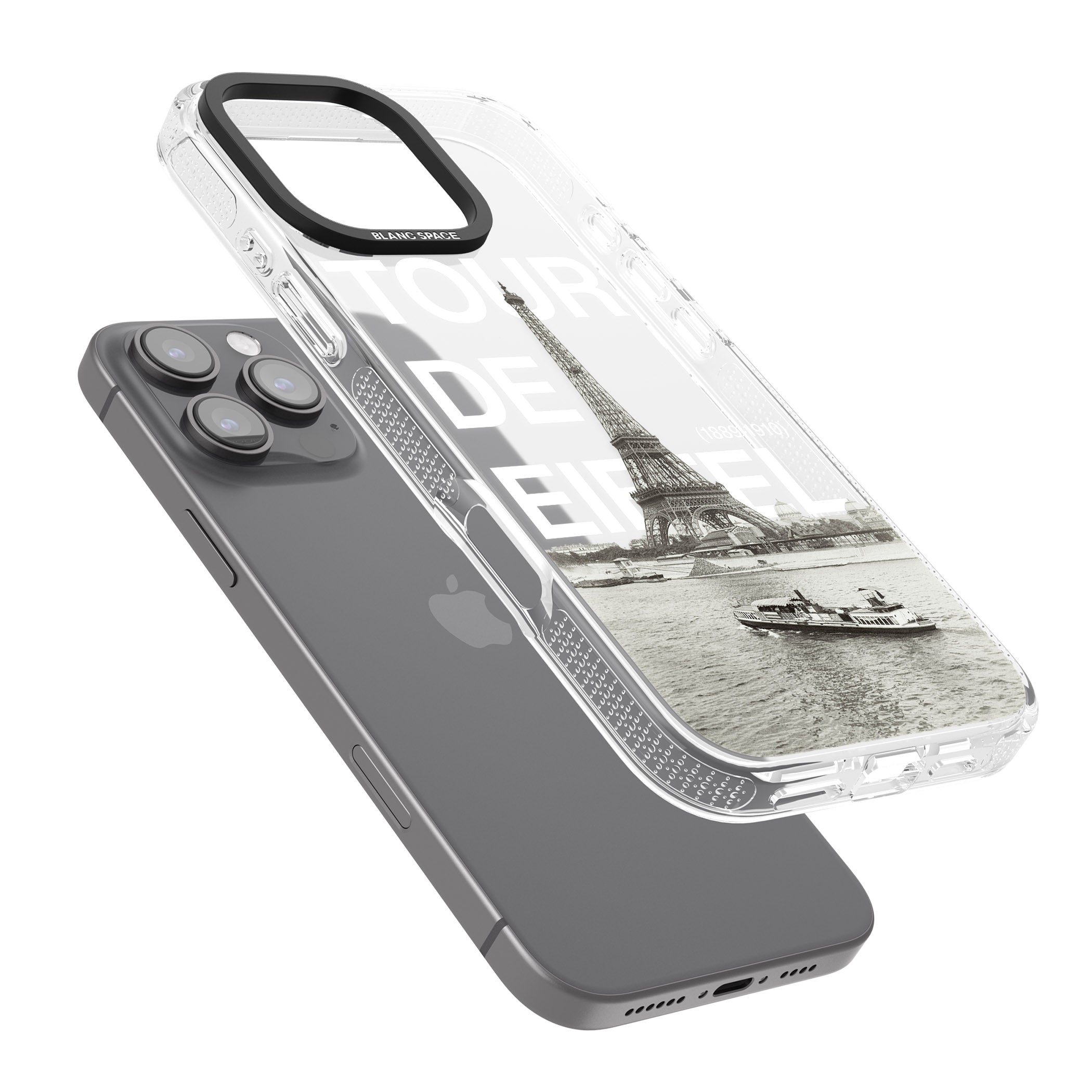 TOUR DE EIFFEL iPhone 16 Pro Max / 16 Pro Clear Case Impact Air - Blanc Space
