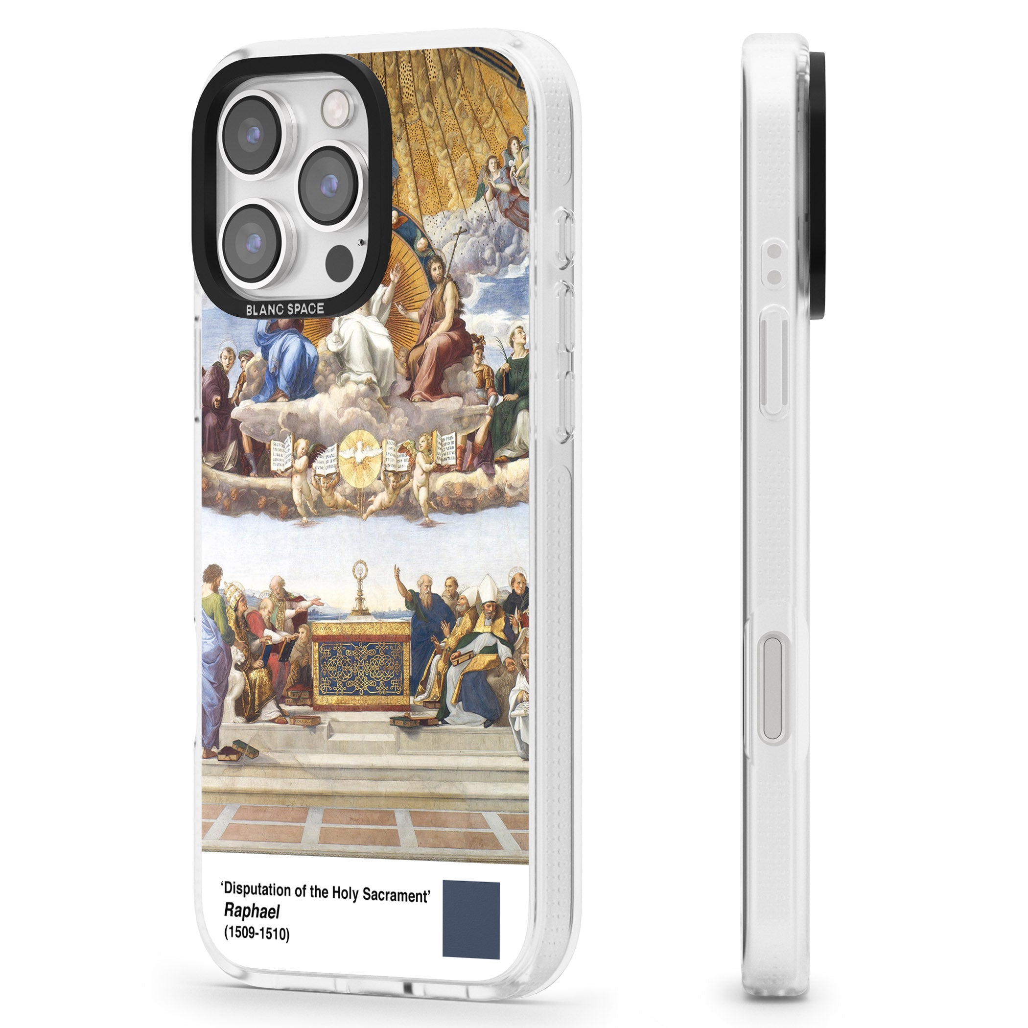 Disputation of the Holy Sacrament iPhone 16 Pro Max / 16 Pro Clear Case Impact Air - Blanc Space
