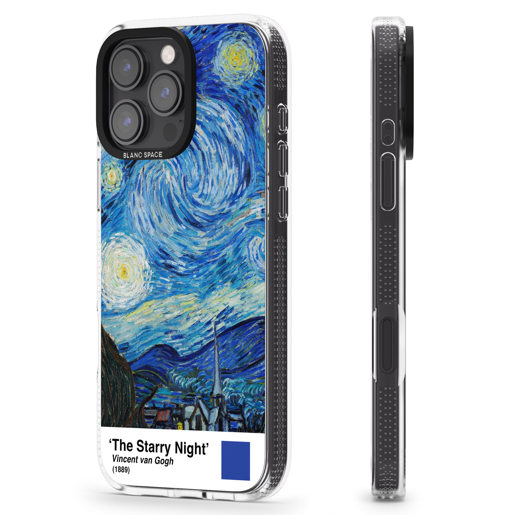 The Starry Night iPhone 16 Pro Max / 16 Pro Clear Case Impact Air - Blanc Space