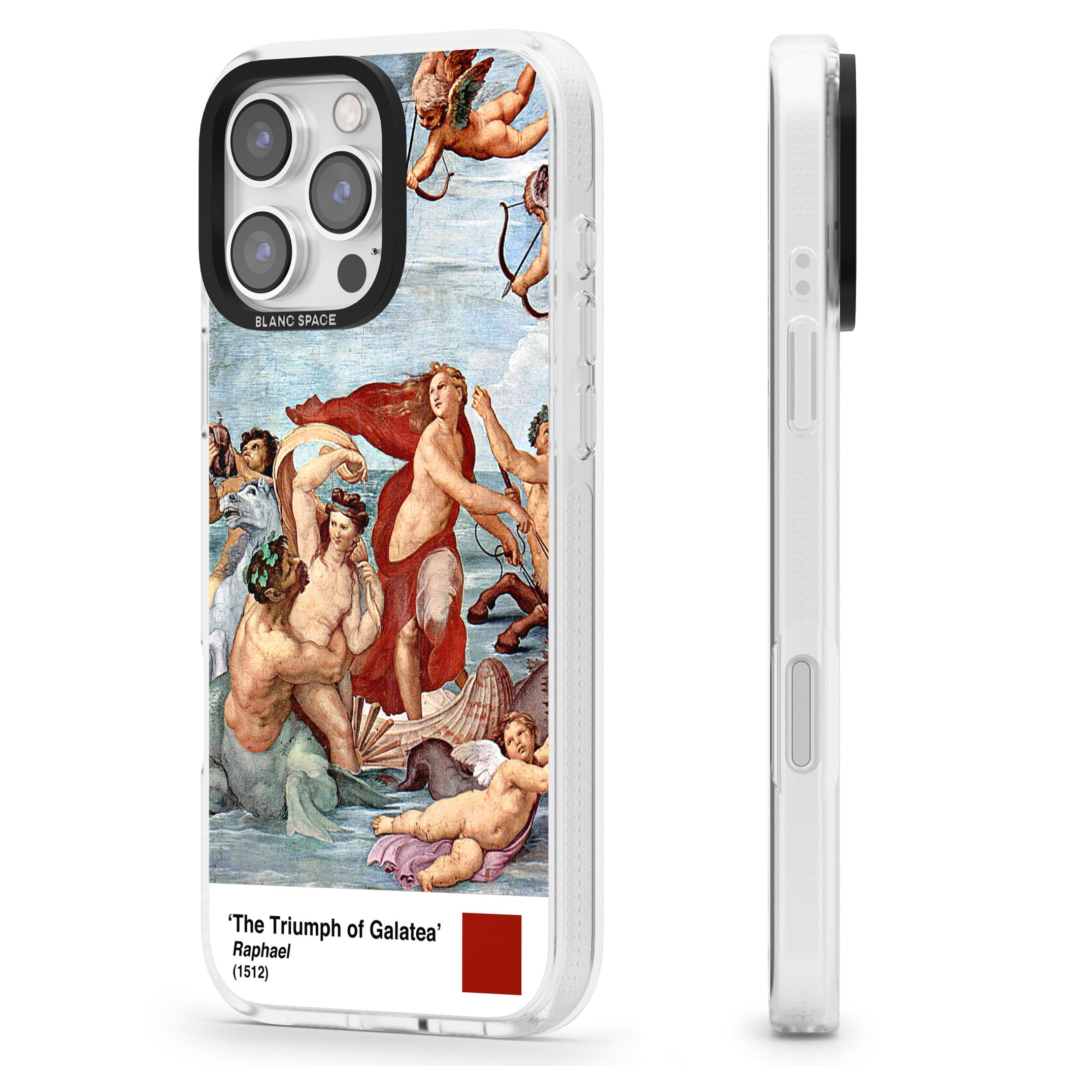 The Triumph of Galatea iPhone 16 Pro Max / 16 Pro Clear Case Impact Air - Blanc Space