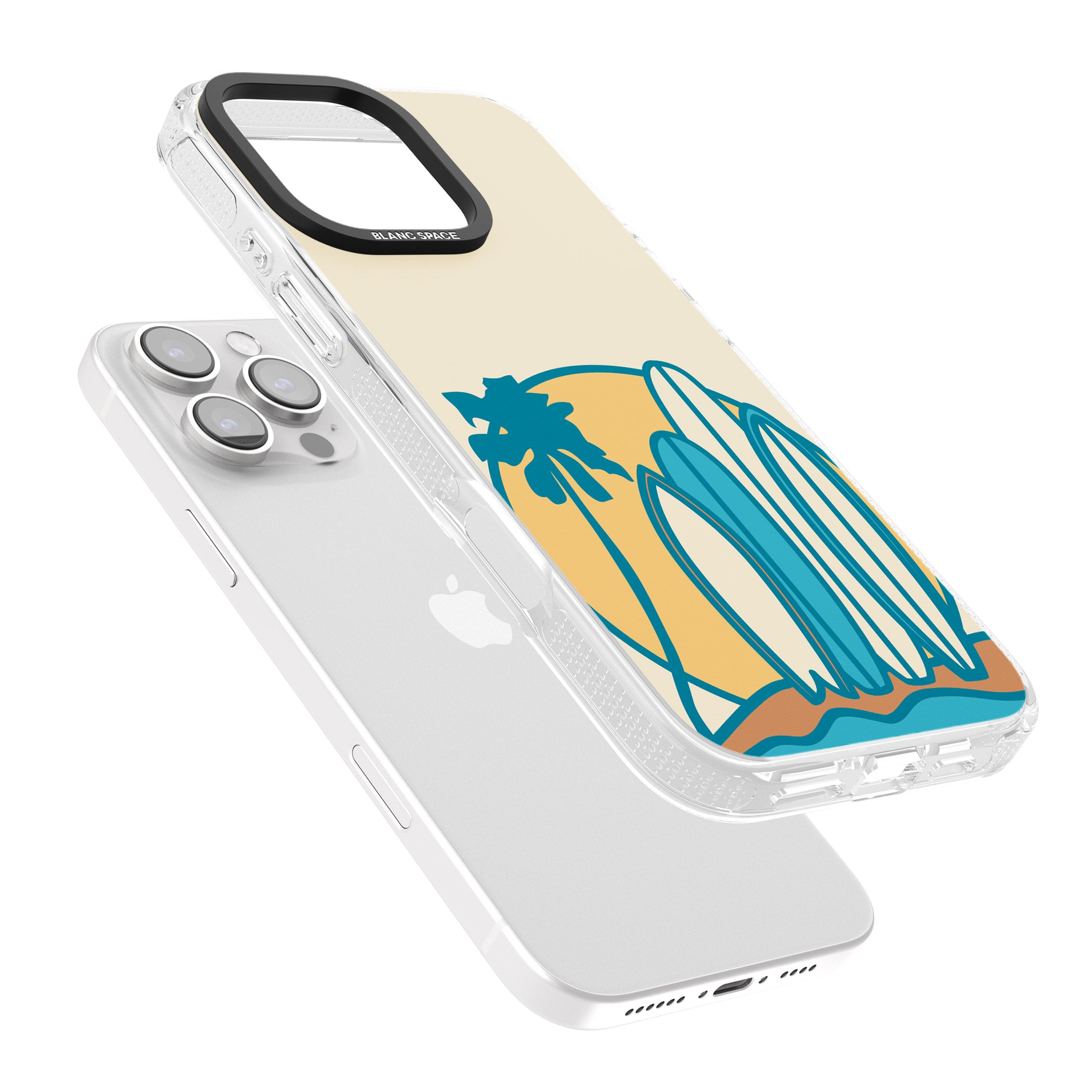 Beach Bound iPhone 16 Pro Max / 16 Pro Clear Case Impact Air - Blanc Space
