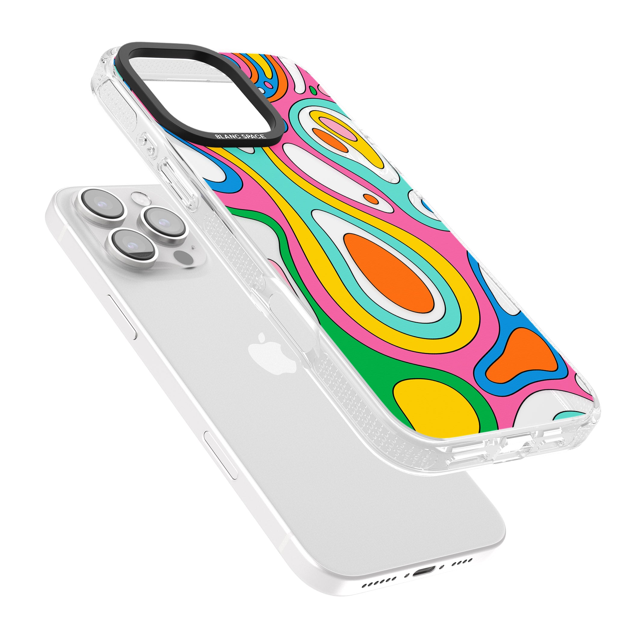 Dreams & Grooves iPhone 16 Pro Max / 16 Pro Clear Case Impact Air - Blanc Space