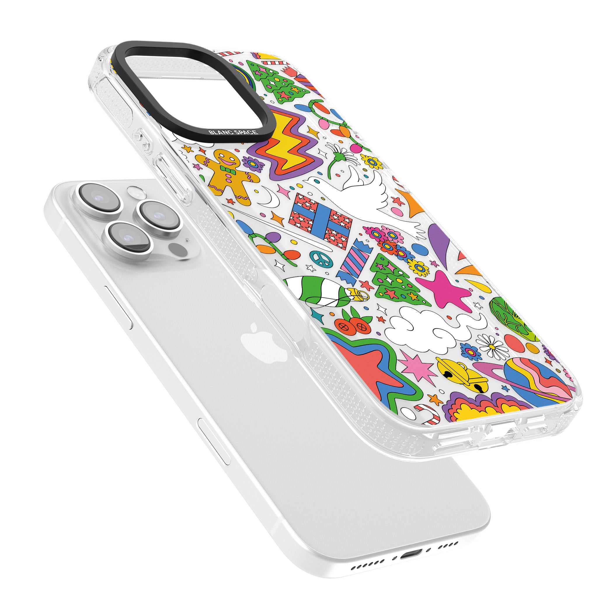 Whimsical Wonderland iPhone 16 Pro Max / 16 Pro Clear Case Impact Air - Blanc Space