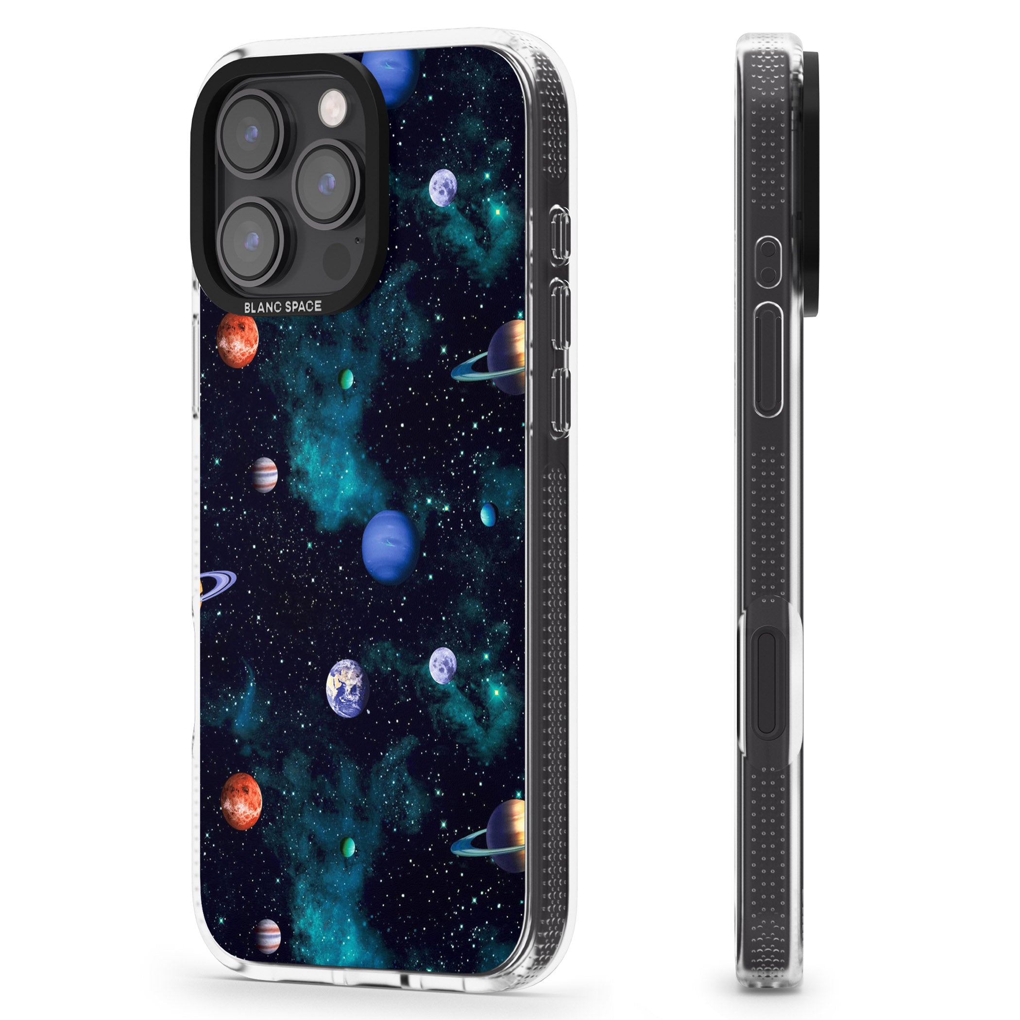 Deep Space iPhone 16 Pro Max / 16 Pro Clear Case Impact Air - Blanc Space