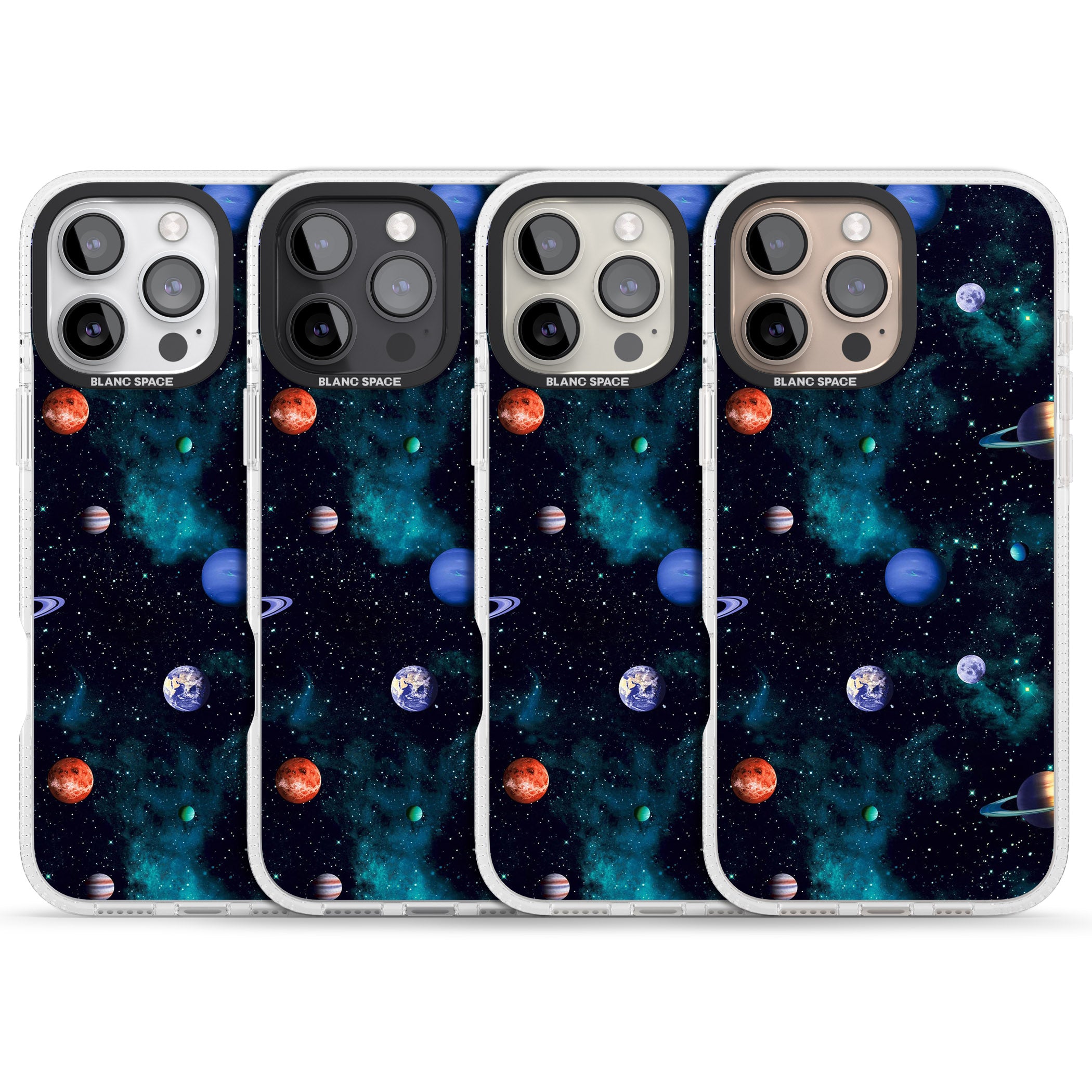 Deep Space iPhone 16 Pro Max / 16 Pro Clear Case Impact Air - Blanc Space