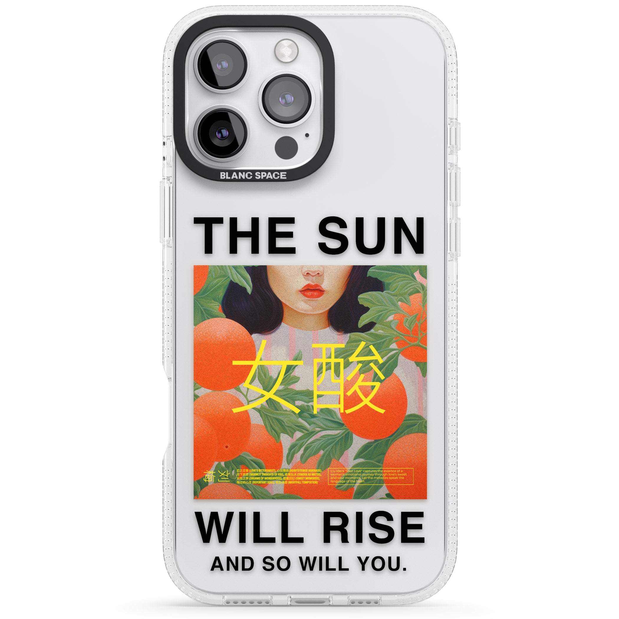 The Sun Will Rise iPhone 16 Pro Max / 16 Pro Clear Case Impact Air - Blanc Space