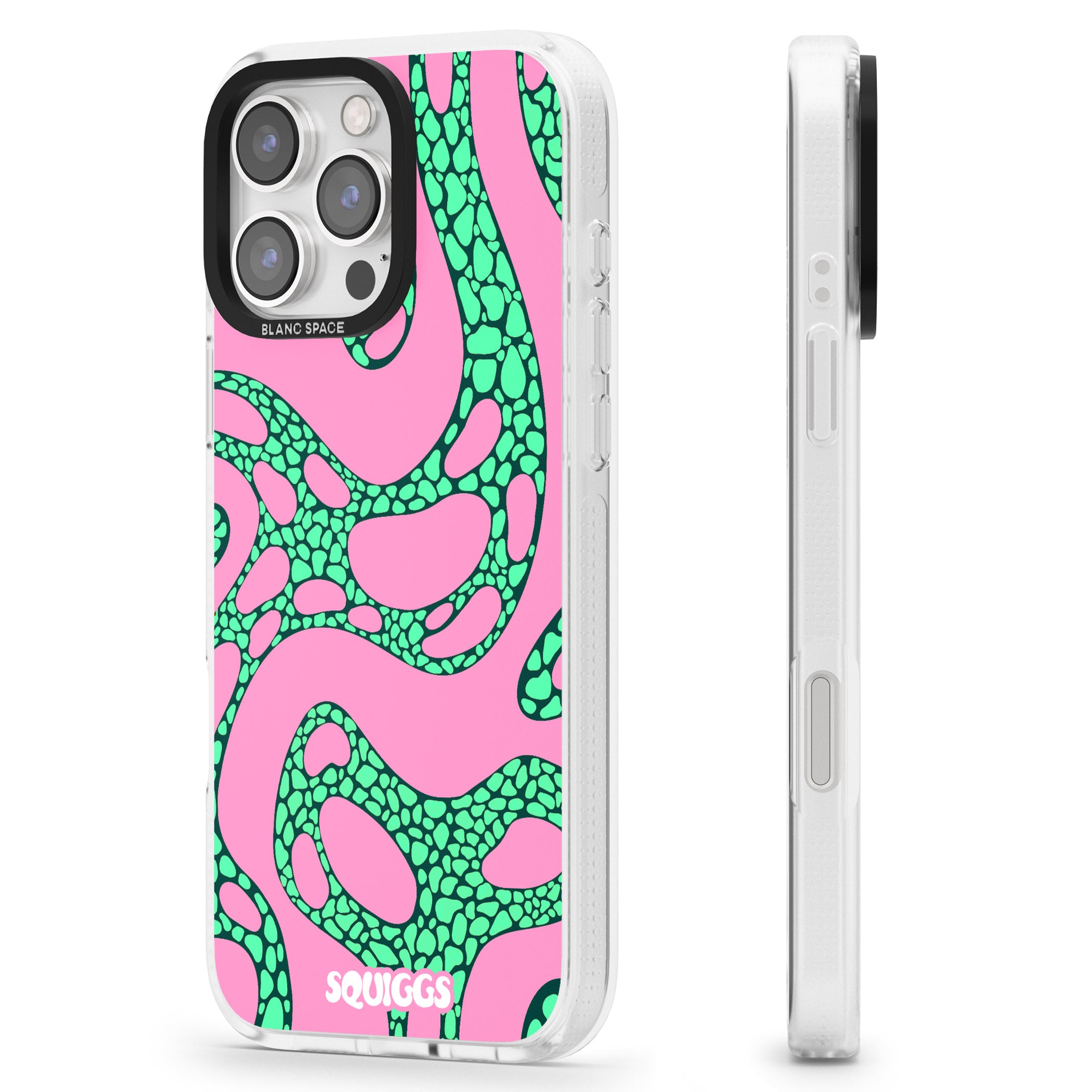 Alien Glow iPhone 16 Pro Max / 16 Pro Clear Case Impact Air - Blanc Space