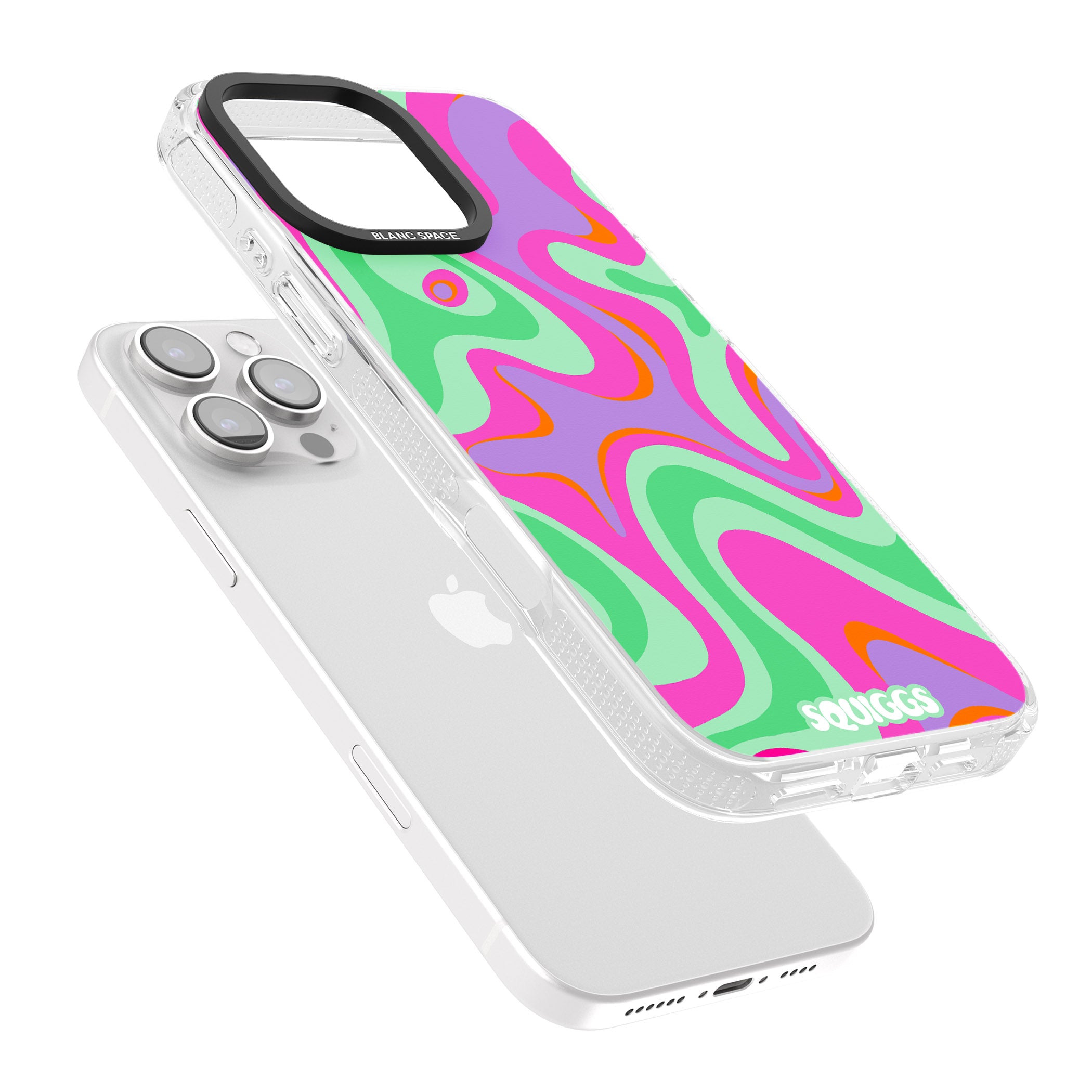 Pink Lava iPhone 16 Pro Max / 16 Pro Clear Case Impact Air - Blanc Space