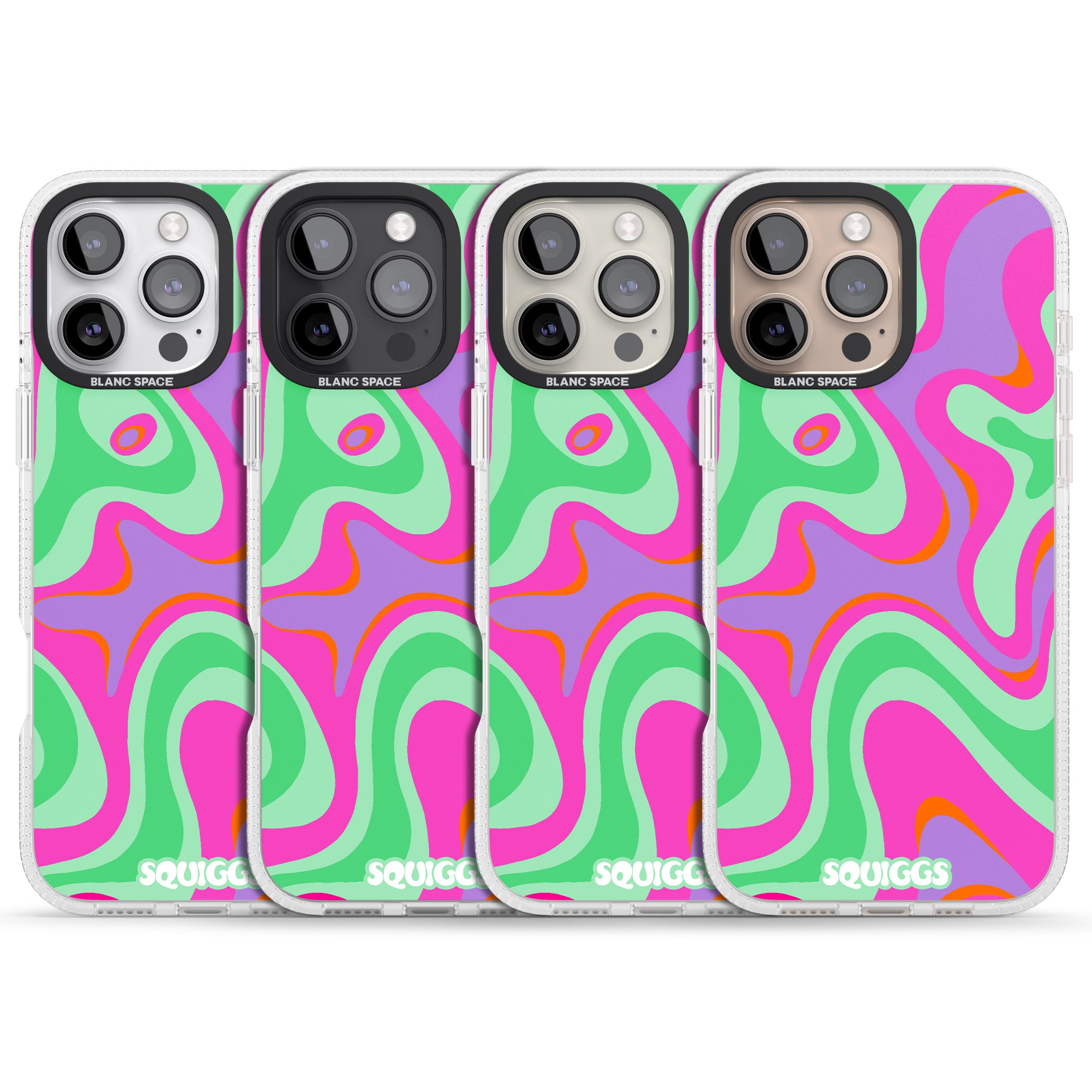 Pink Lava iPhone 16 Pro Max / 16 Pro Clear Case Impact Air - Blanc Space