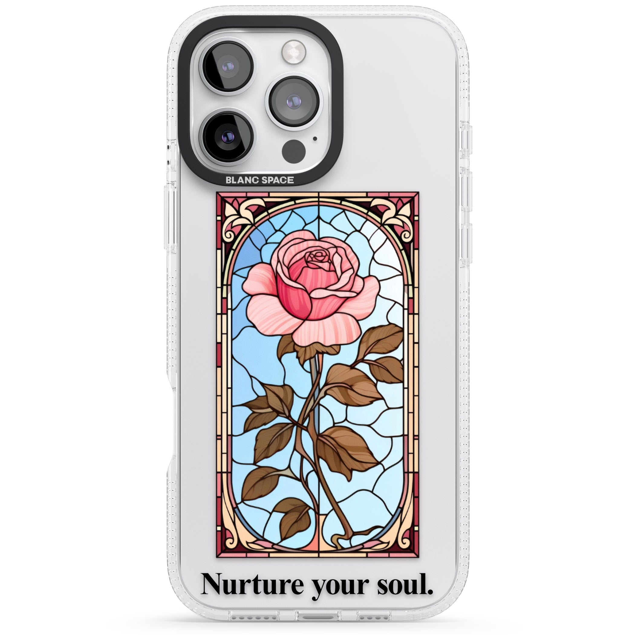 Nurture your soul iPhone 16 Pro Max / 16 Pro Clear Case Impact Air - Blanc Space