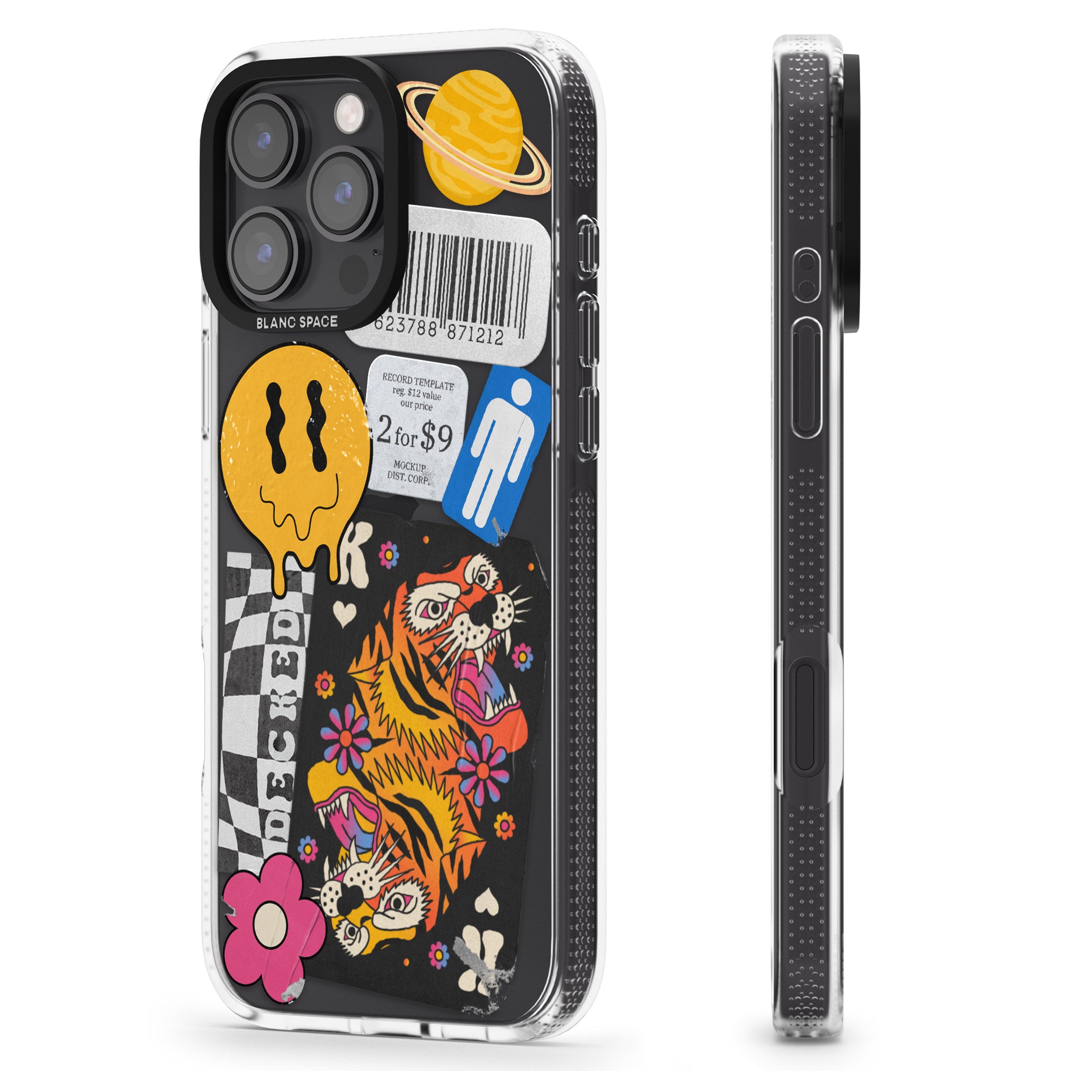 Electric Vibes iPhone 16 Pro Max / 16 Pro Clear Case Impact Air - Blanc Space