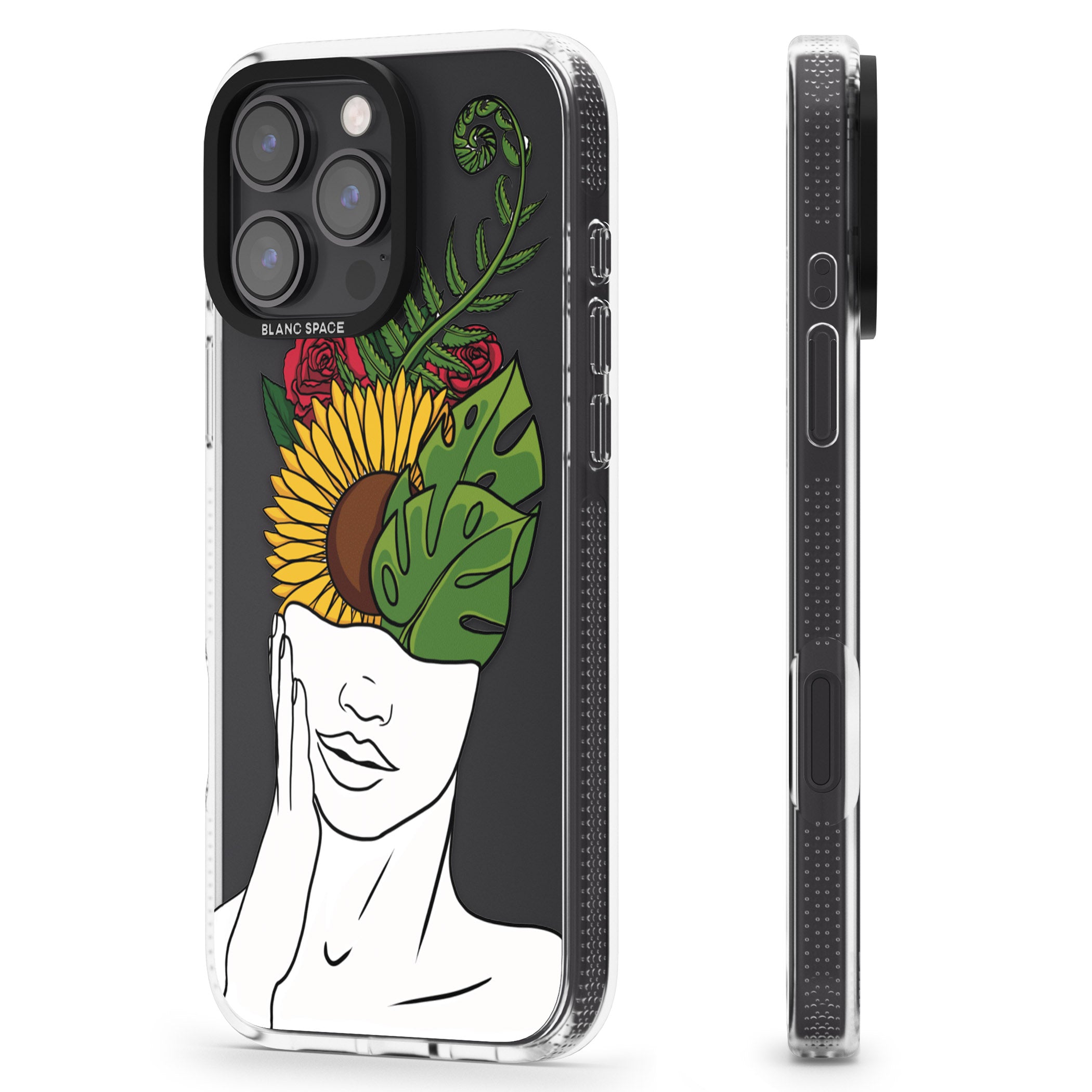 Let The Mind Flourish iPhone 16 Pro Max / 16 Pro Clear Case Impact Air - Blanc Space