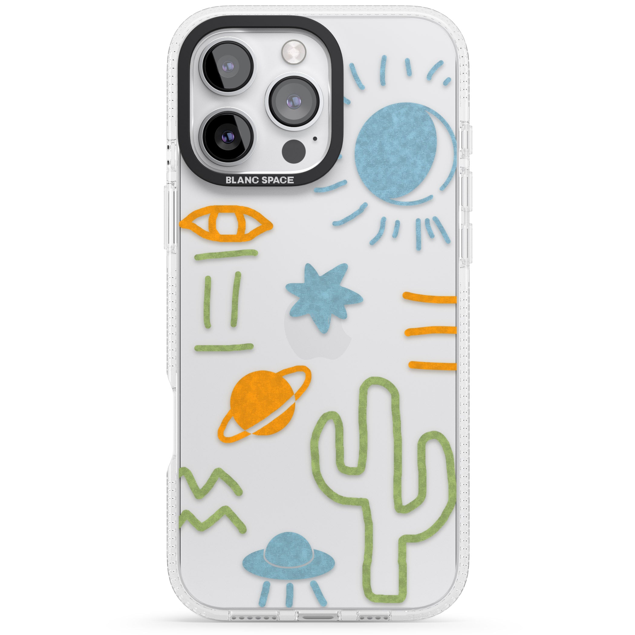 Summer Heat iPhone 16 Pro Max / 16 Pro Clear Case Impact Air - Blanc Space