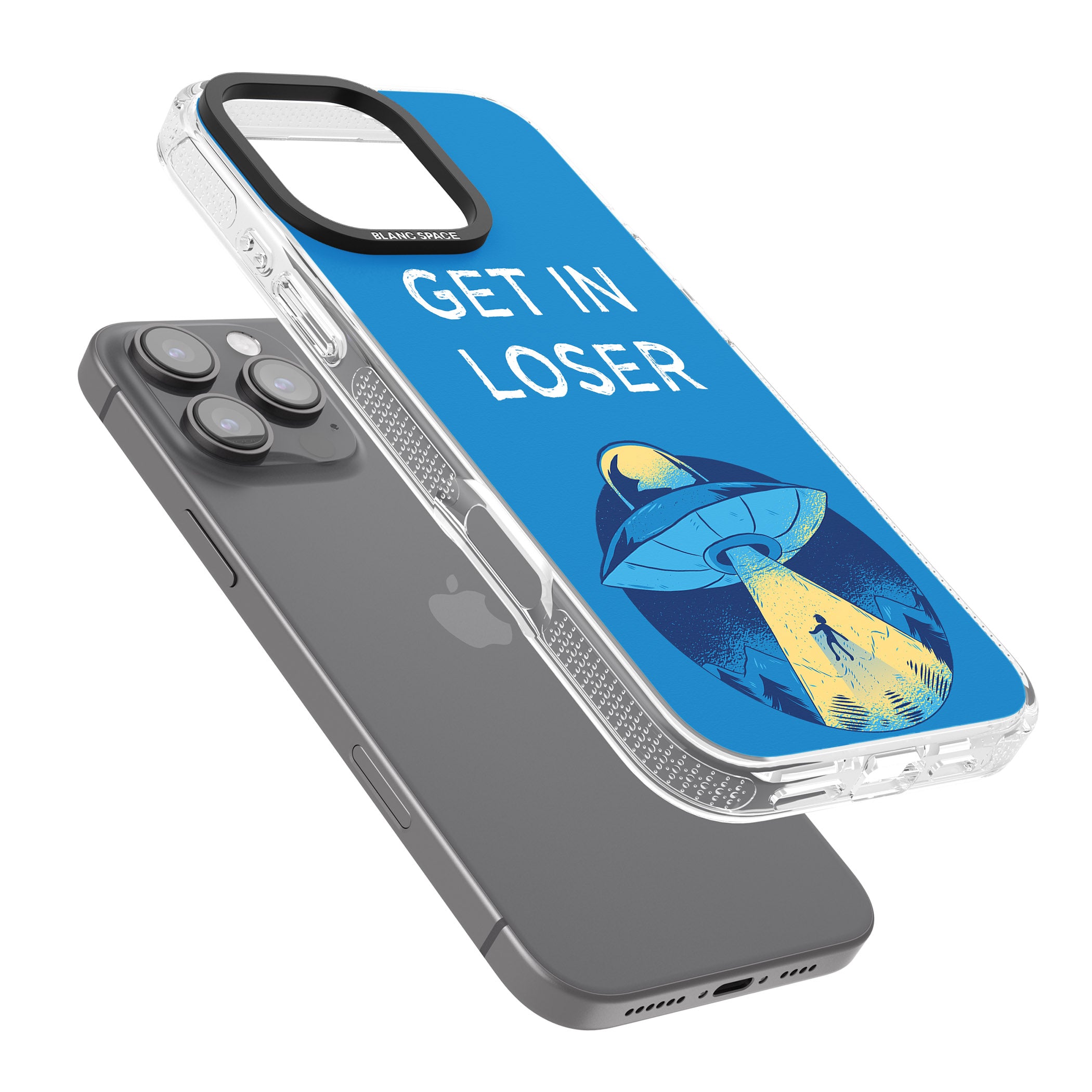 Get in Loser UFO iPhone 16 Pro Max / 16 Pro Clear Case Impact Air - Blanc Space