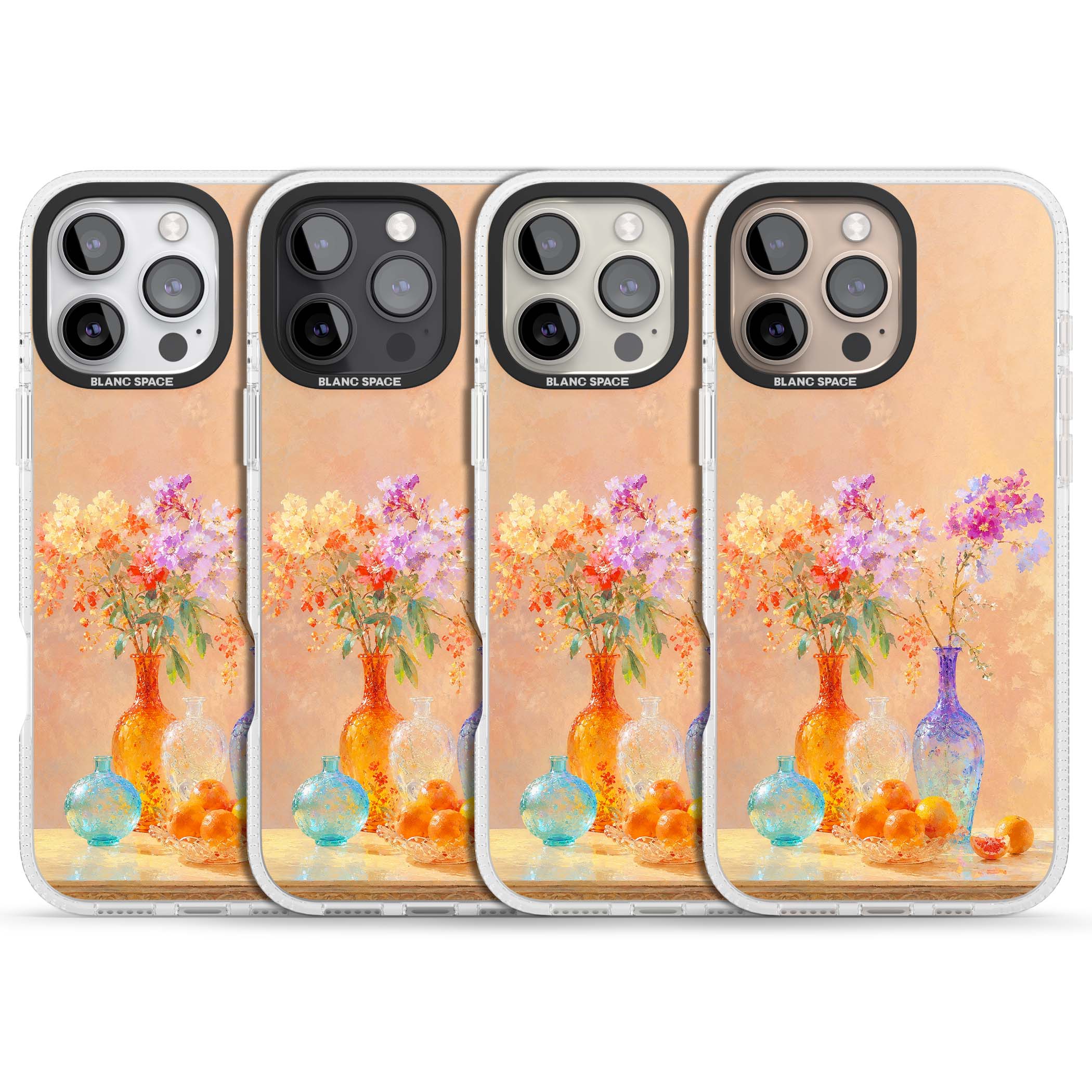 Peach Glass art iPhone case | Clear Case Impact Air case for iPhone 16 Pro, iPhone 16 Pro Max