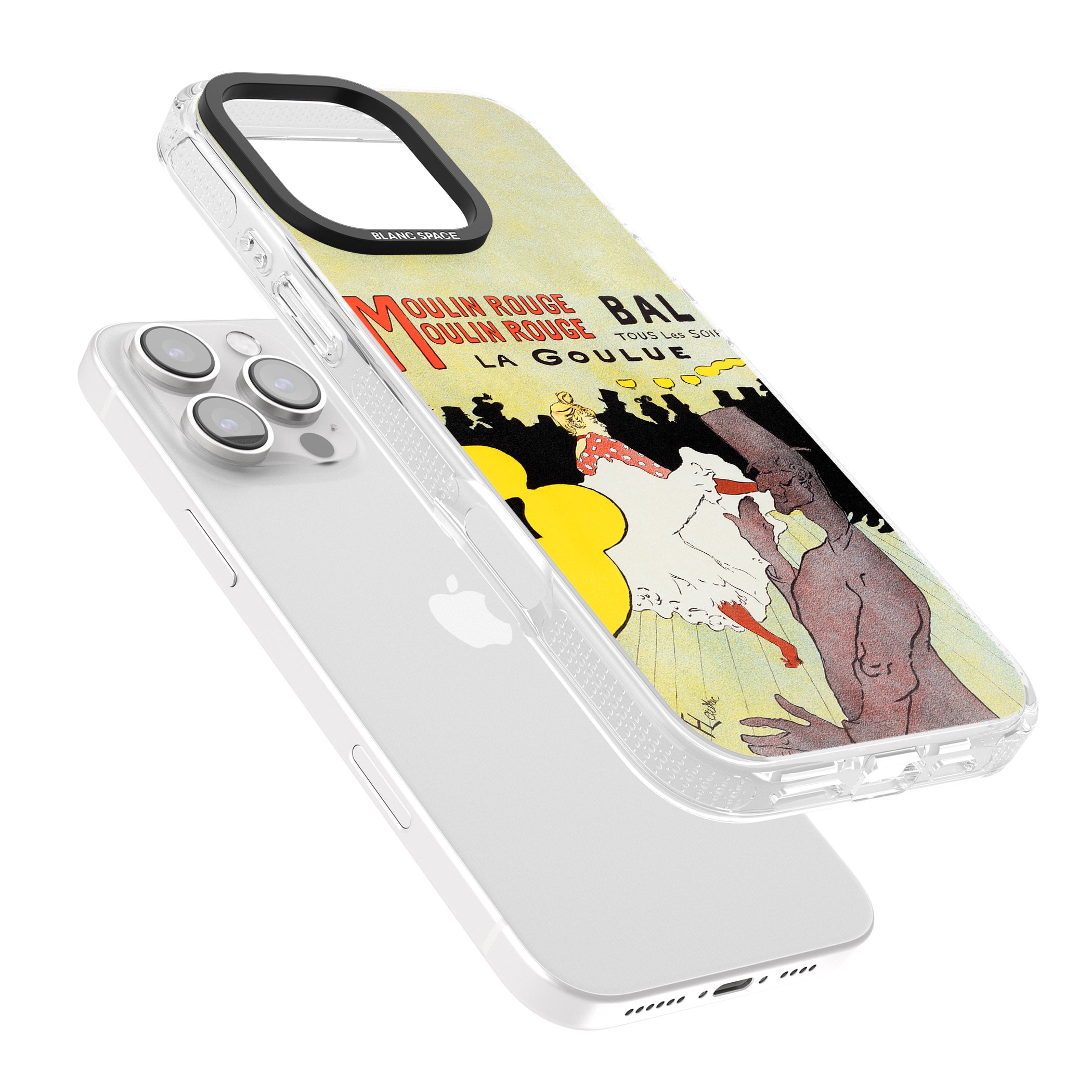 Moulin Rouge Poster iPhone 16 Pro Max / 16 Pro Clear Case Impact Air - Blanc Space