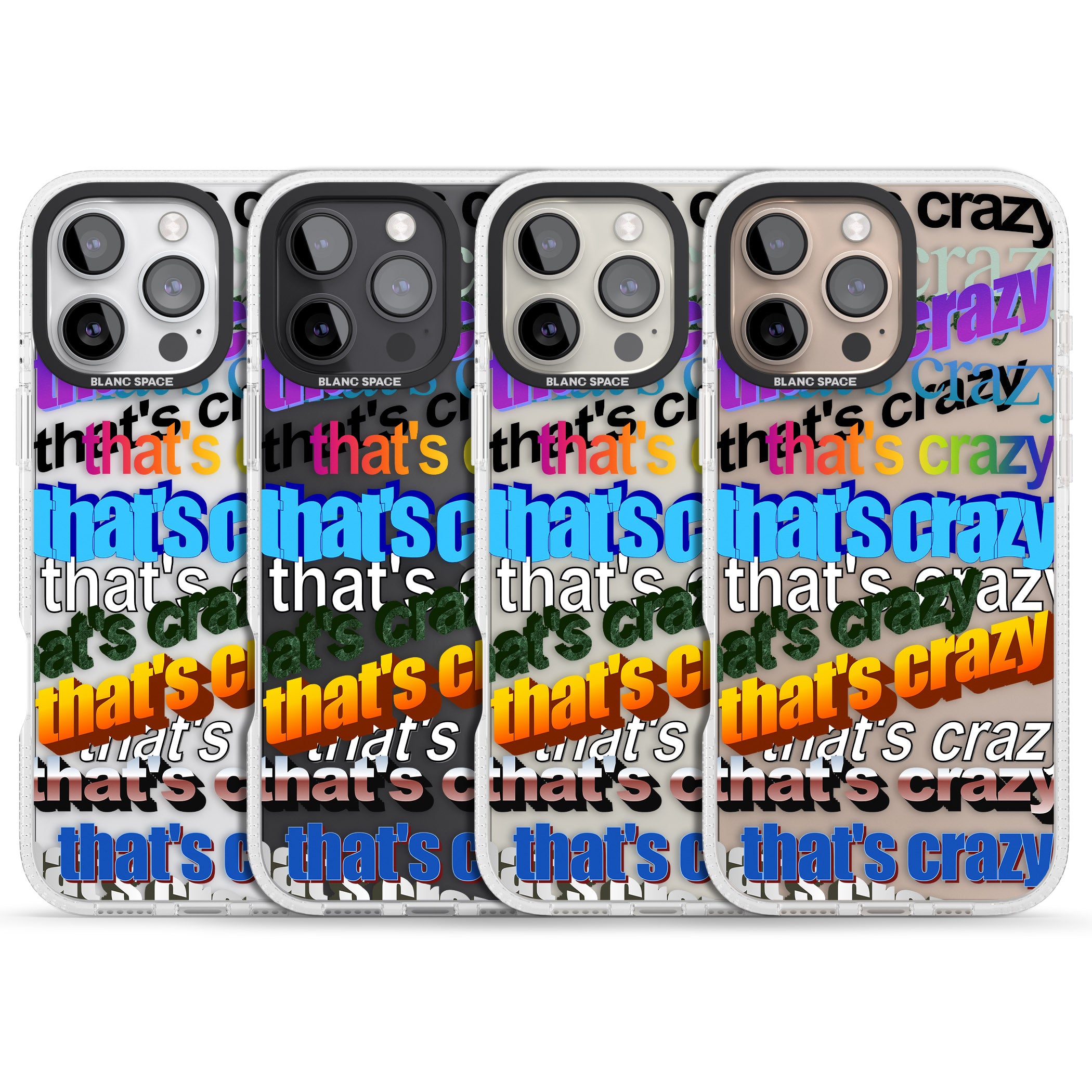 That's Crazy iPhone 16 Pro Max / 16 Pro Clear Case Impact Air - Blanc Space