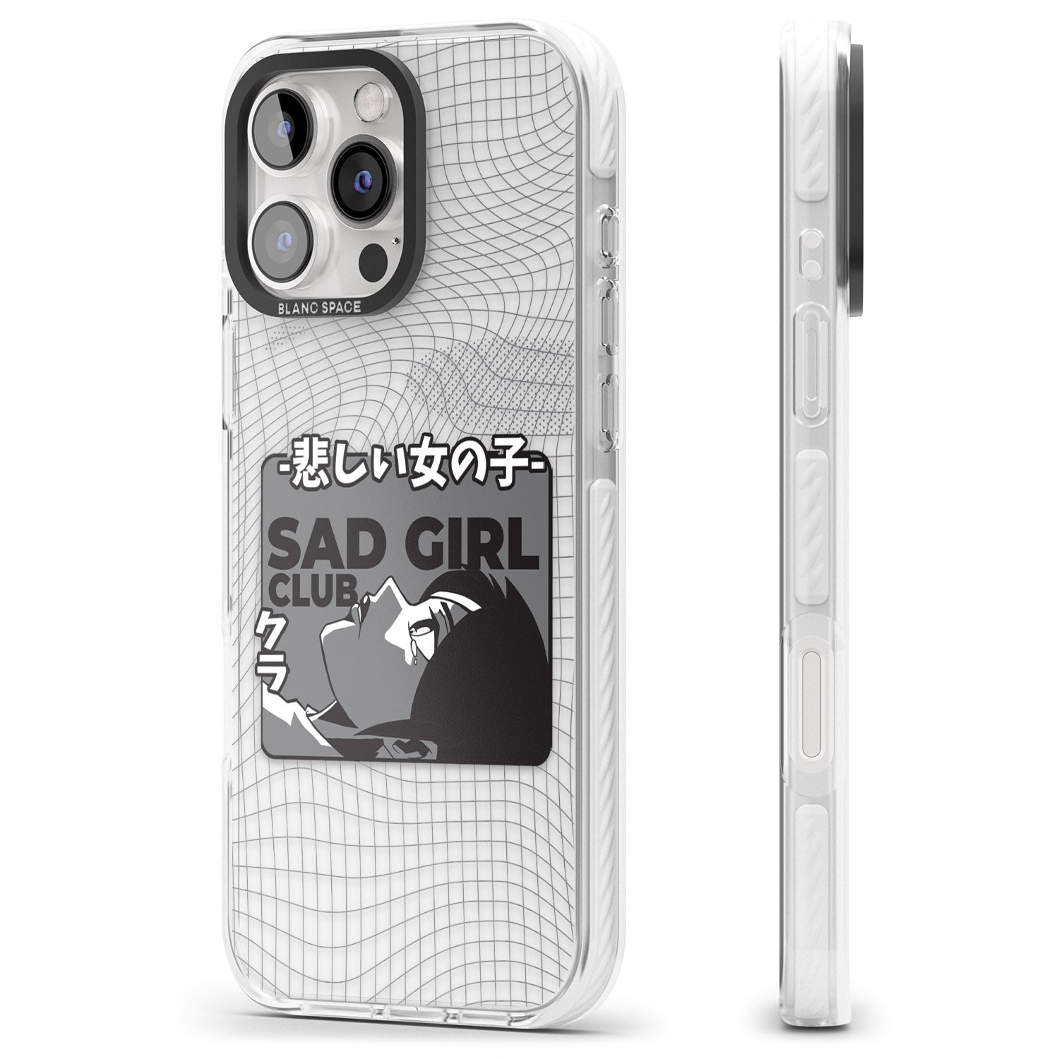 iPhone 16 Pro Max Sad Girl Club Black Impact Phone Case