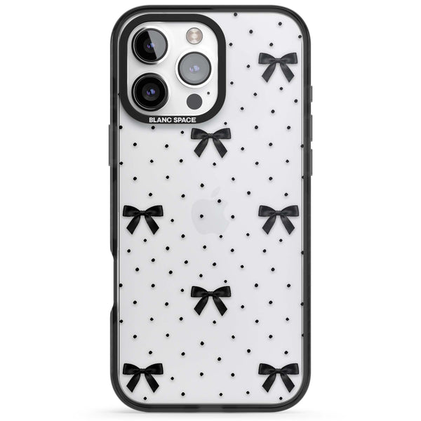 Black Polka Bows
