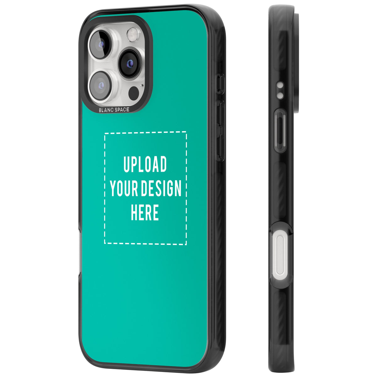 Personalised Your Own Design iPhone 16 Pro / iPhone 16 Pro Max Impact Black Phone Case side