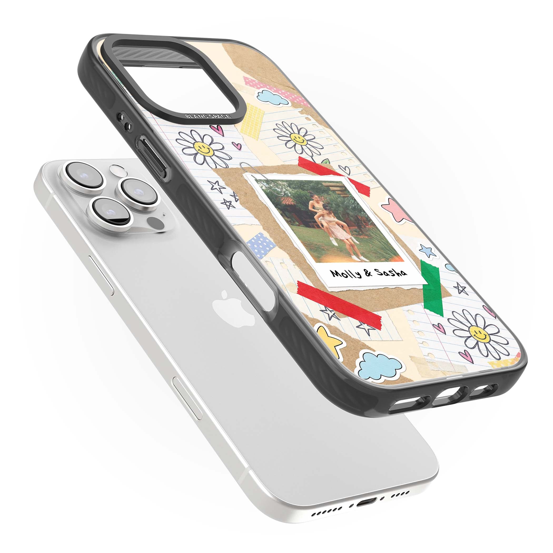 Scrapbook Photo coquette iPhone case | Black Impact case for iPhone 16 Pro, iPhone 16 Pro Max