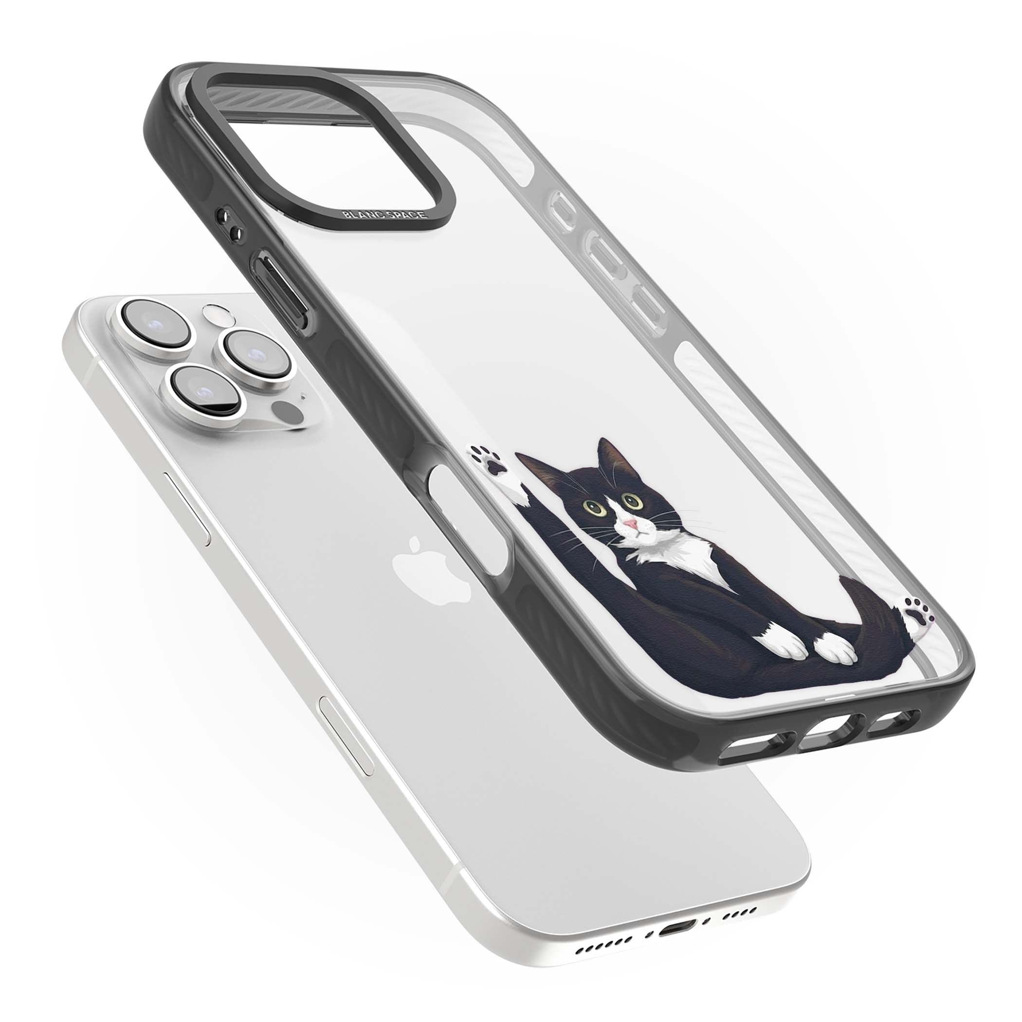 Mid-Groom Cat animals iPhone case | Black Impact case for iPhone 16 Pro, iPhone 16 Pro Max