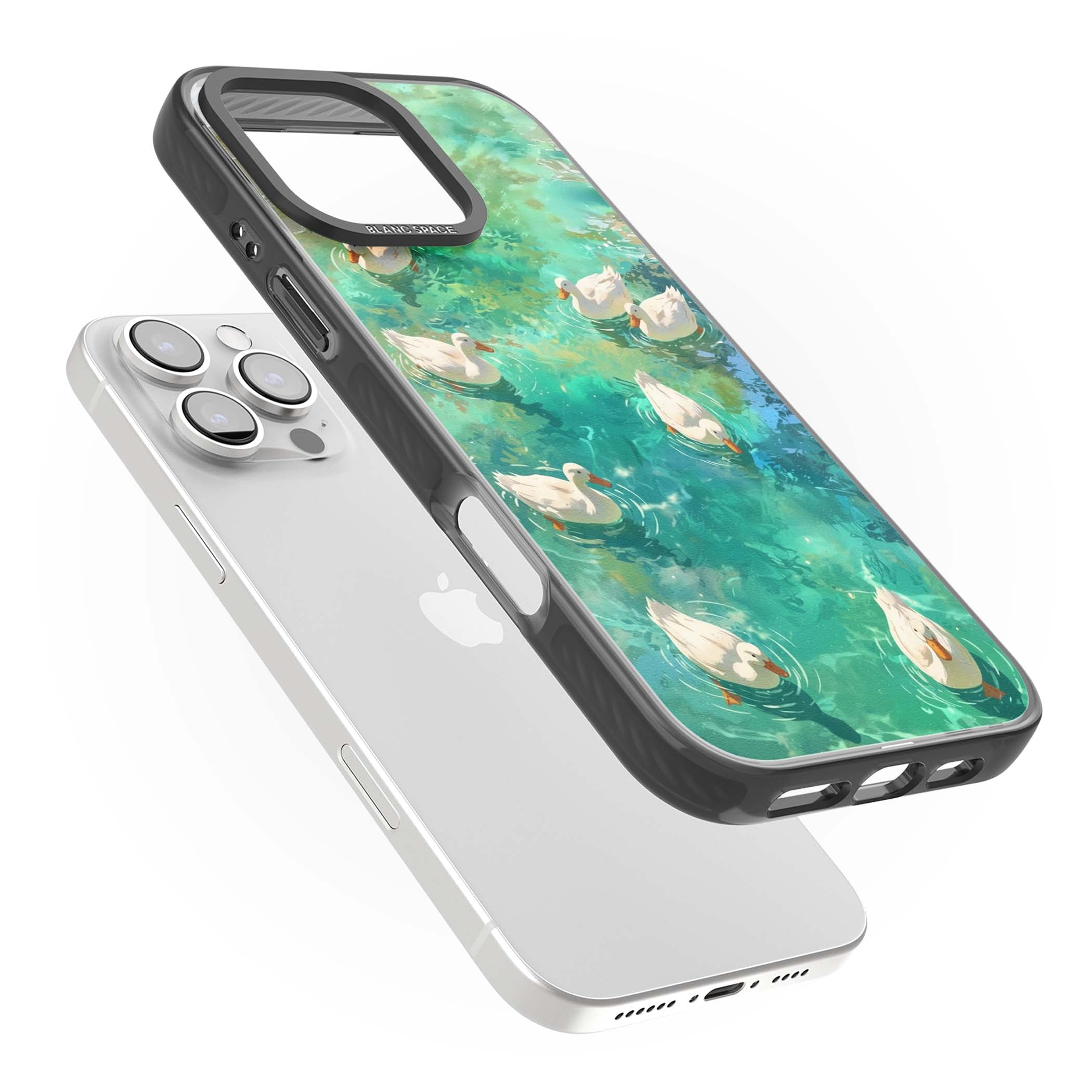 Ducks In The Pond for her iPhone case | Black Impact case for iPhone 16 Pro, iPhone 16 Pro Max