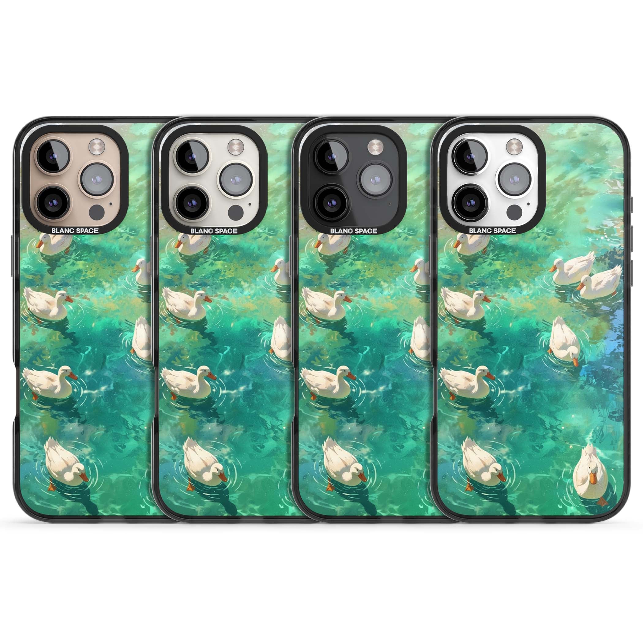 Ducks In The Pond for her iPhone case | Black Impact case for iPhone 16 Pro, iPhone 16 Pro Max