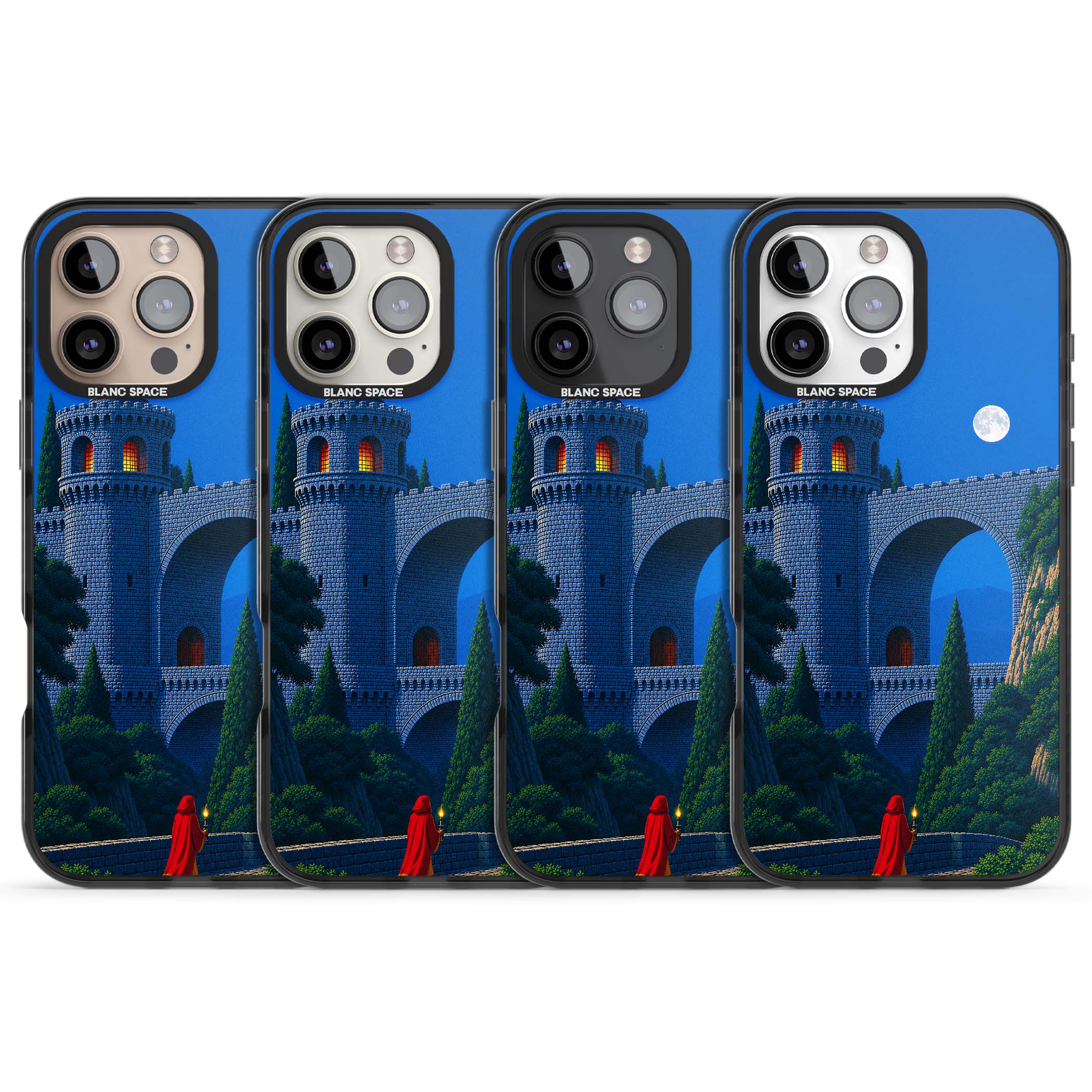 Castle Walls art iPhone case | Black Impact case for iPhone 16 Pro, iPhone 16 Pro Max
