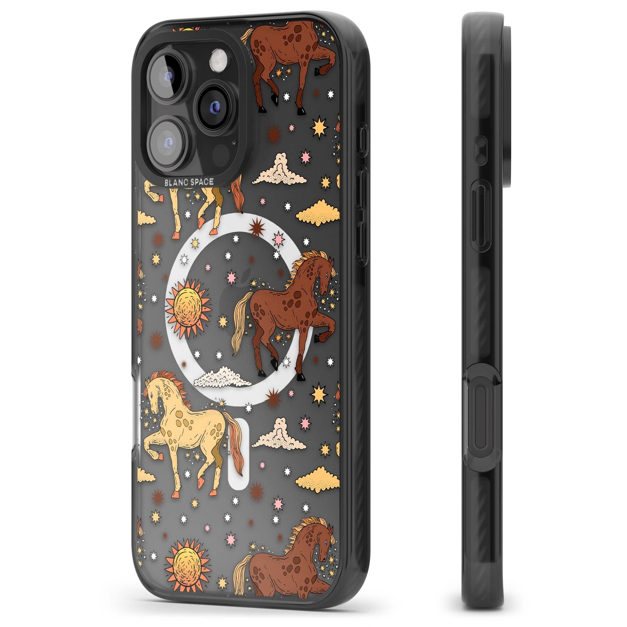Elevate Your Phone'S Style With This Boho Celestial Sun & Eye Phone Case, Featuring A Mystical Blend Of Suns, All-Seeing Eyes, Butterflies, Stars, And