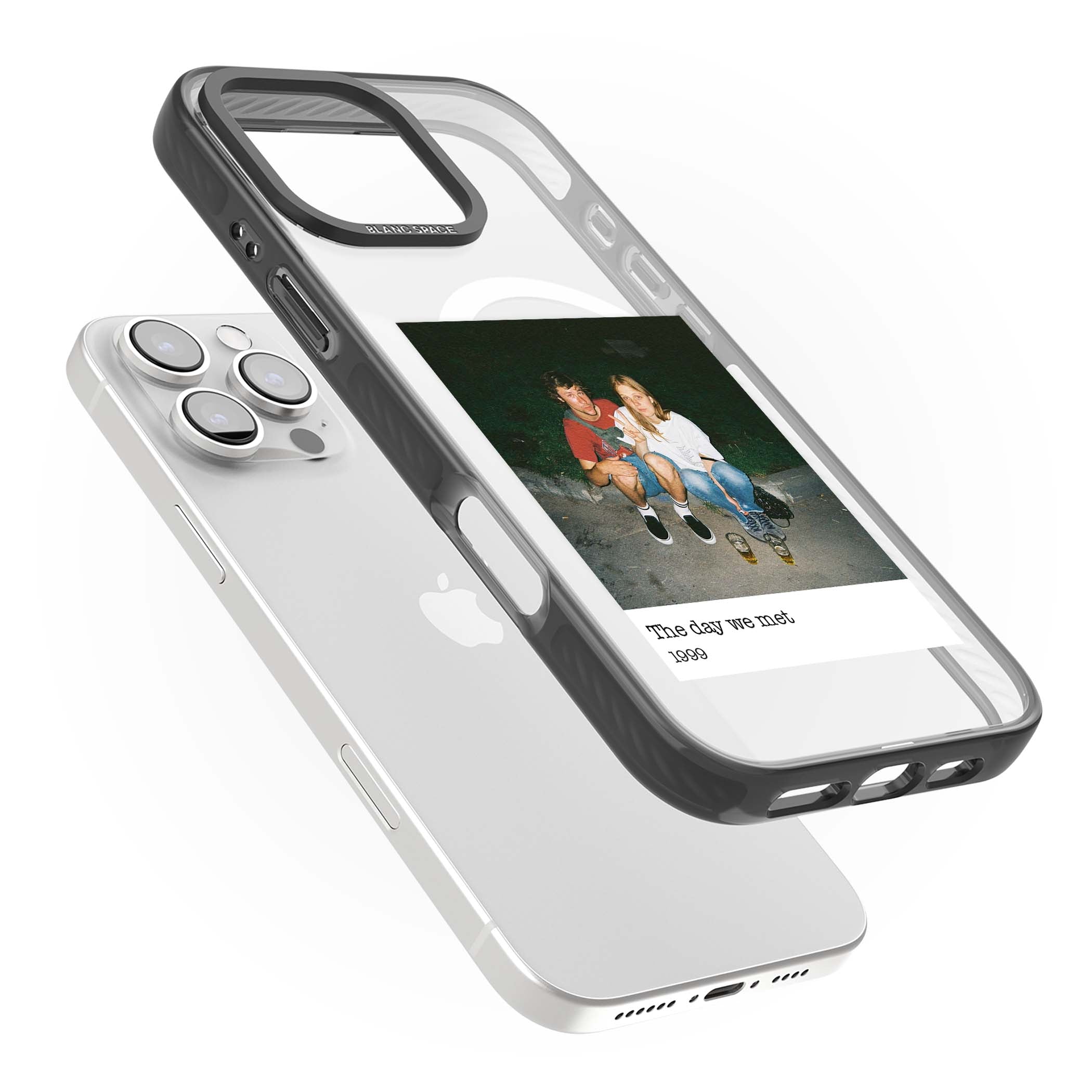 Photo Memory minimal iPhone case | Black Impact Magsafe case for iPhone 16 Pro, iPhone 16 Pro Max