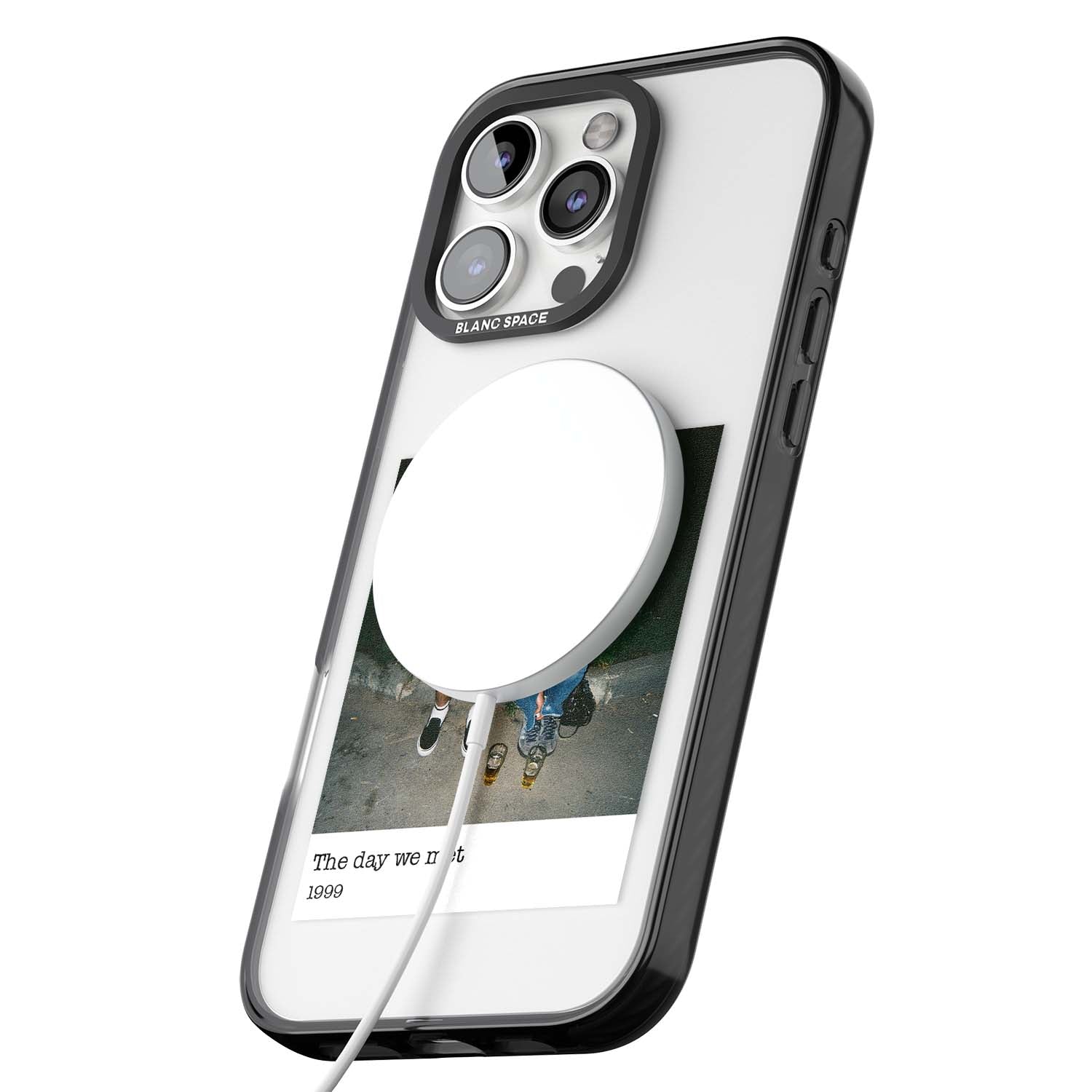 Photo Memory minimal iPhone case | Black Impact Magsafe case for iPhone 16 Pro, iPhone 16 Pro Max